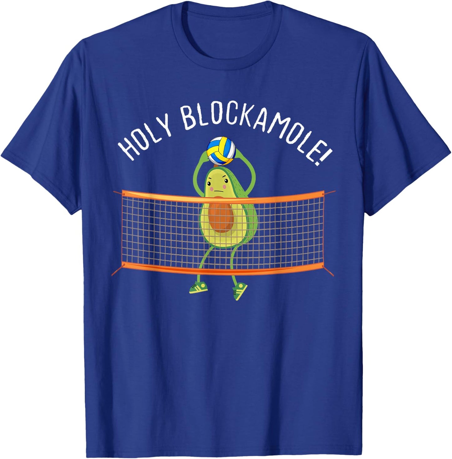 Holy Blockamole Volleyball Cute Funny Small T-Shirt - T-Shirt | Royal