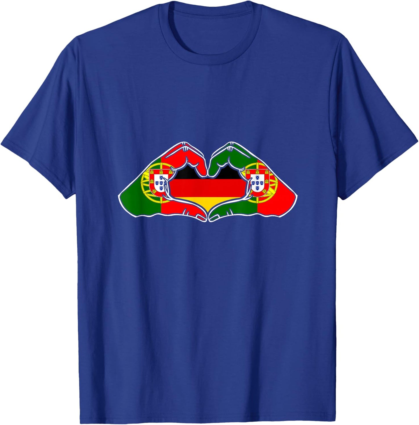 Portugal und Deutschland. Herz Hand Freundschaft! T-Shirt - T-Shirt | Royal