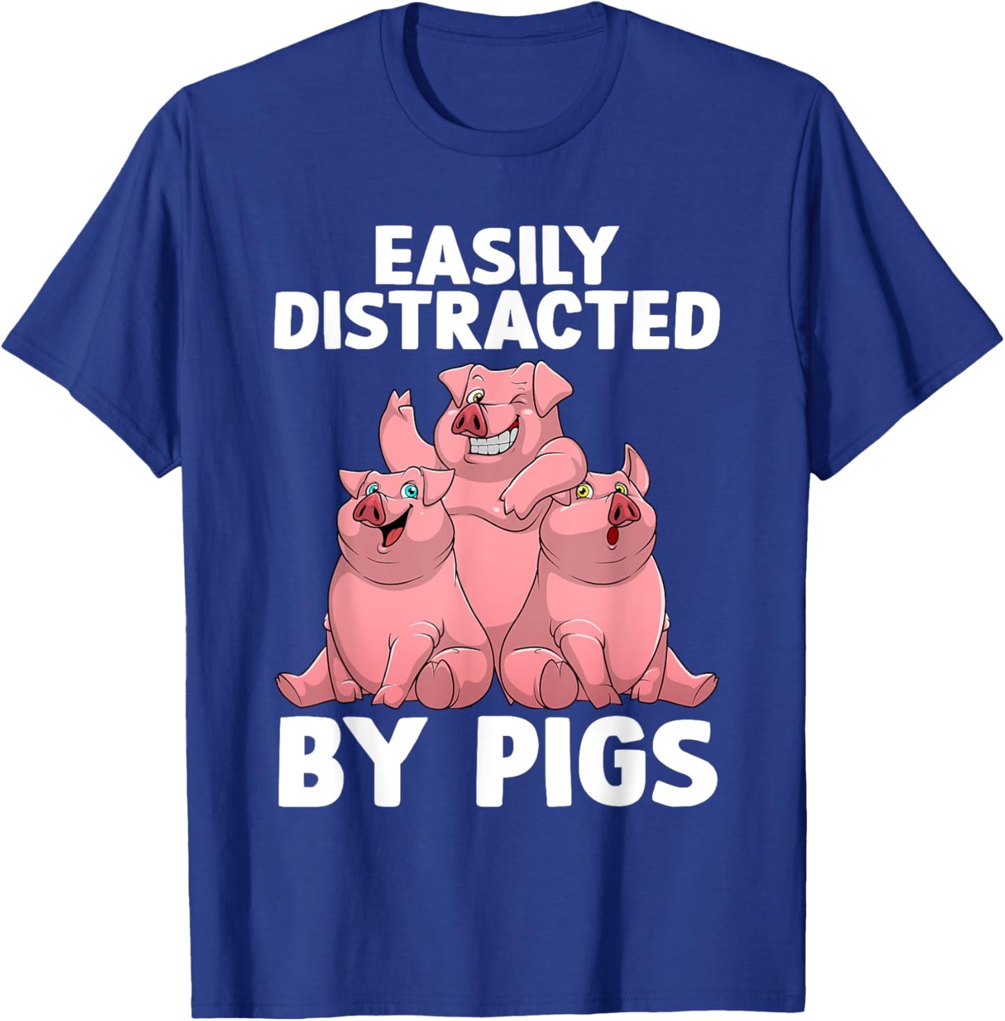 Funny Pig Design Women Kids Farm Animal Pig Lovers T-Shirt - T-Shirt | Royal