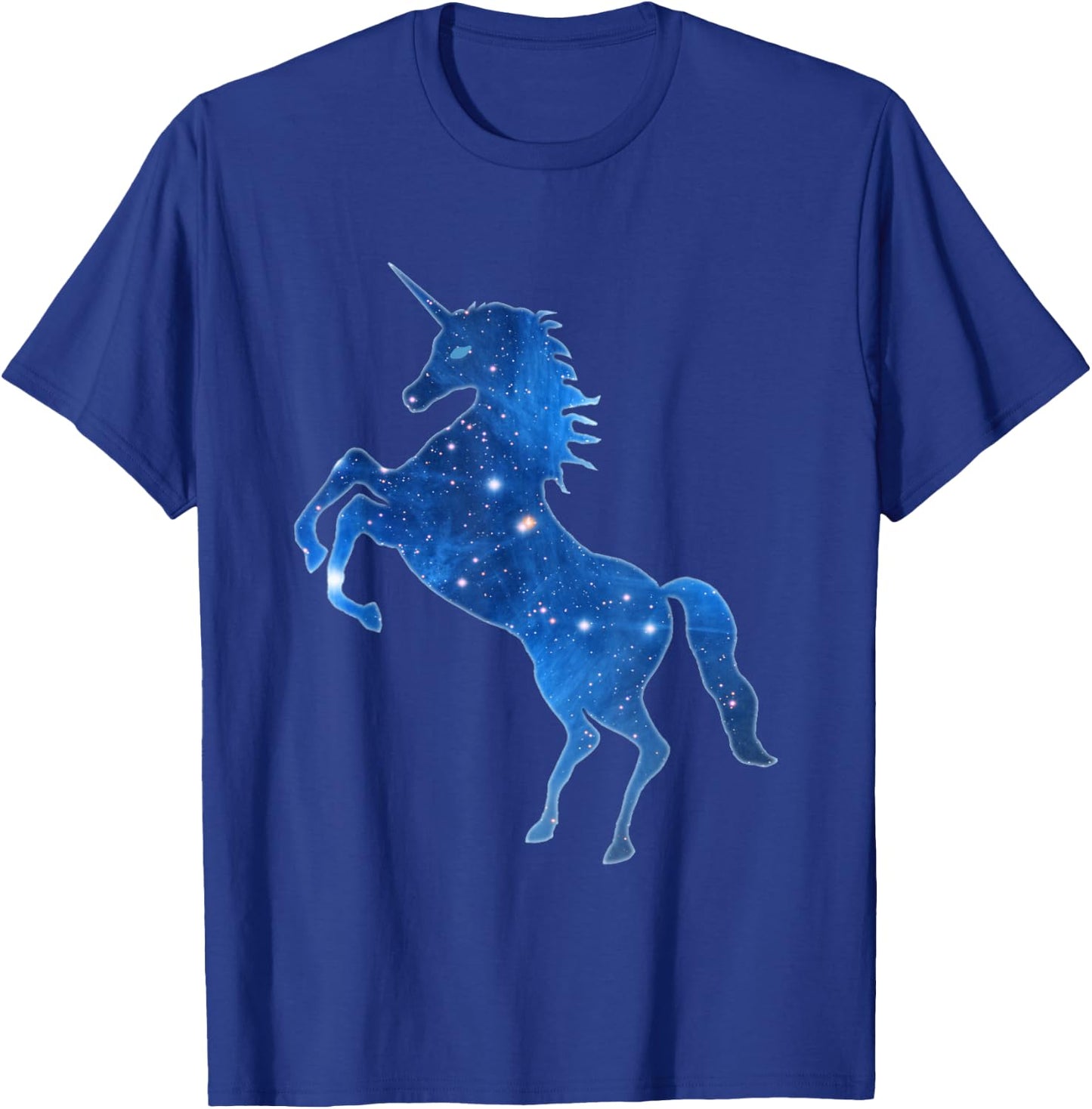 Mythical Beasts Einhorn in Dunkelblauem Plejaden Sternbild , Damen, -Kinder & -Erwachsene, Kurzarm, Klein, Blue, EU S, Klassisch, Polyester T-Shirt - T-Shirt | Royal