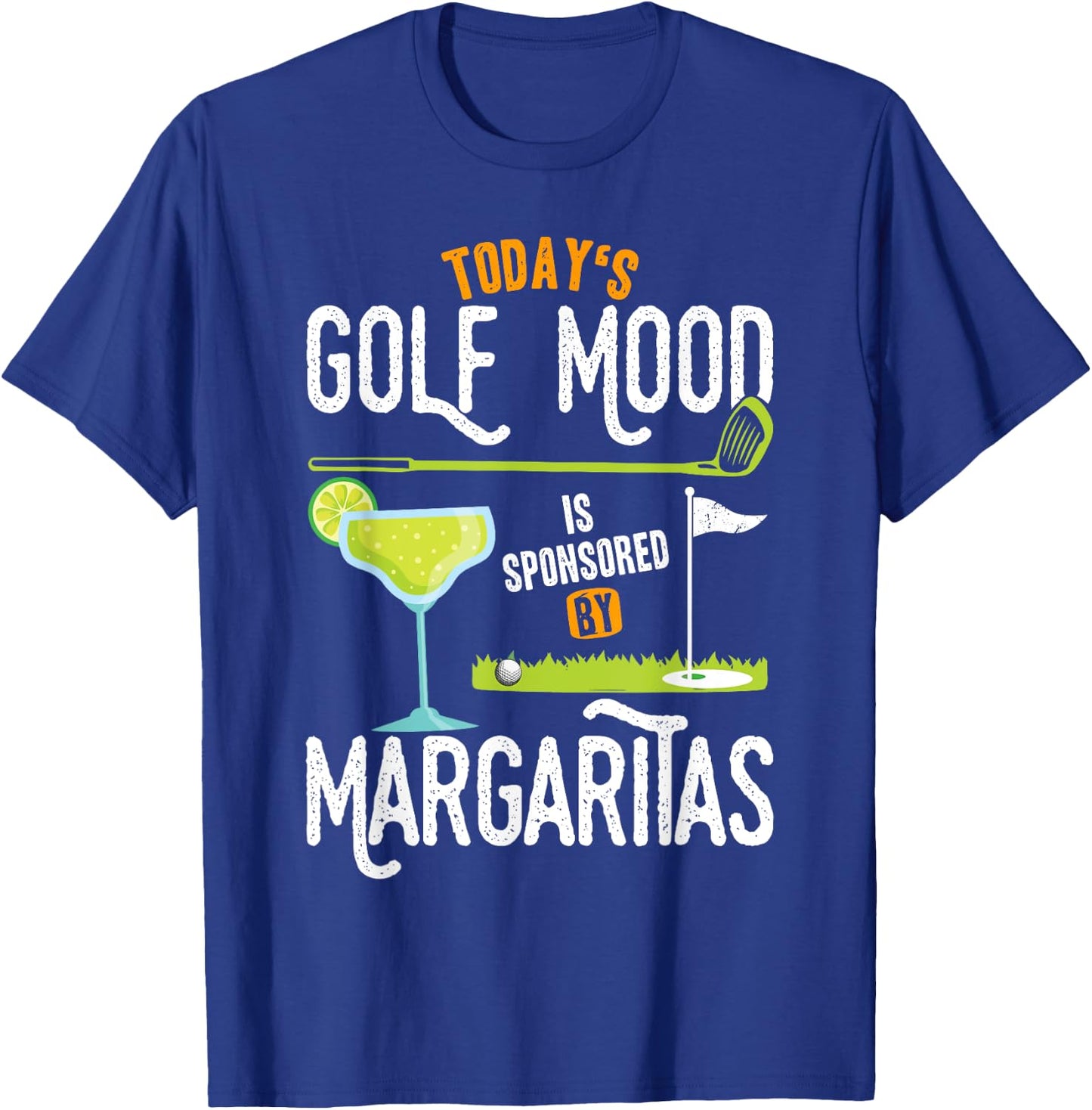 Today's golfing mood Golf Ball with Margarita Golfer Funny T-Shirt - T-Shirt | Royal