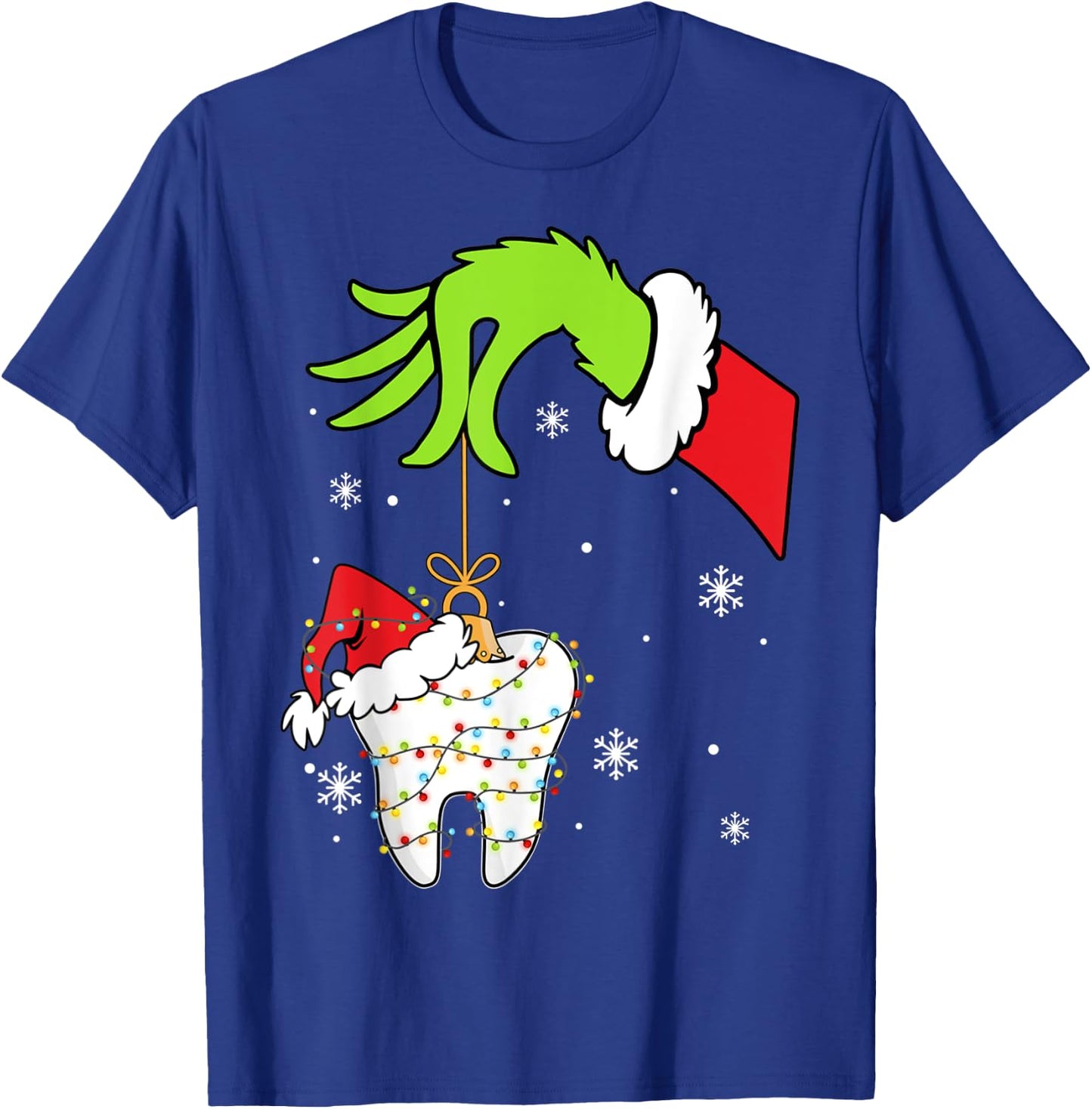 Christmas To-oth Dentist Dental Assistant Teeth Pajamas Xmas T-Shirt - T-Shirt | Royal