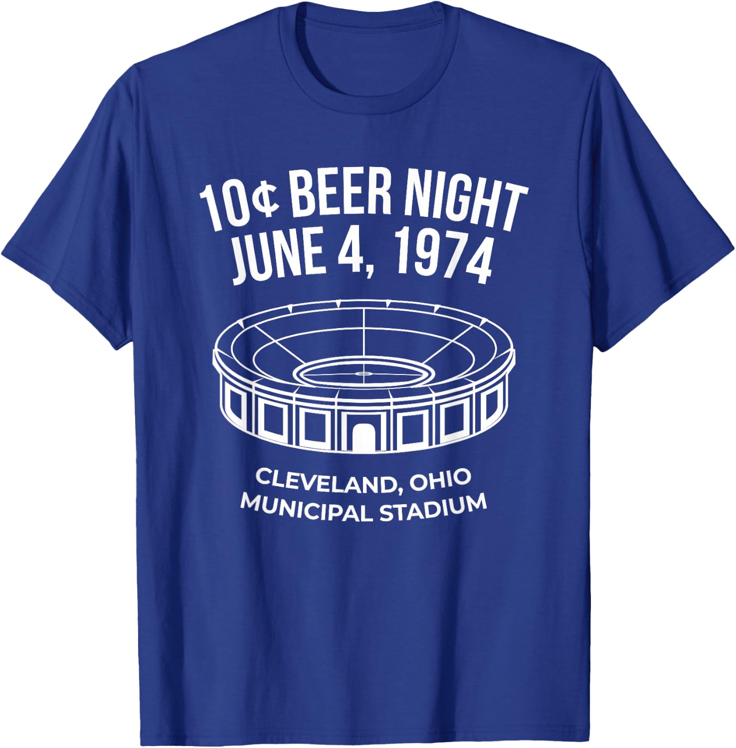Cleveland Baseball Shirt Retro 10 Cent Beer Night T-Shirt - T-Shirt | Royal