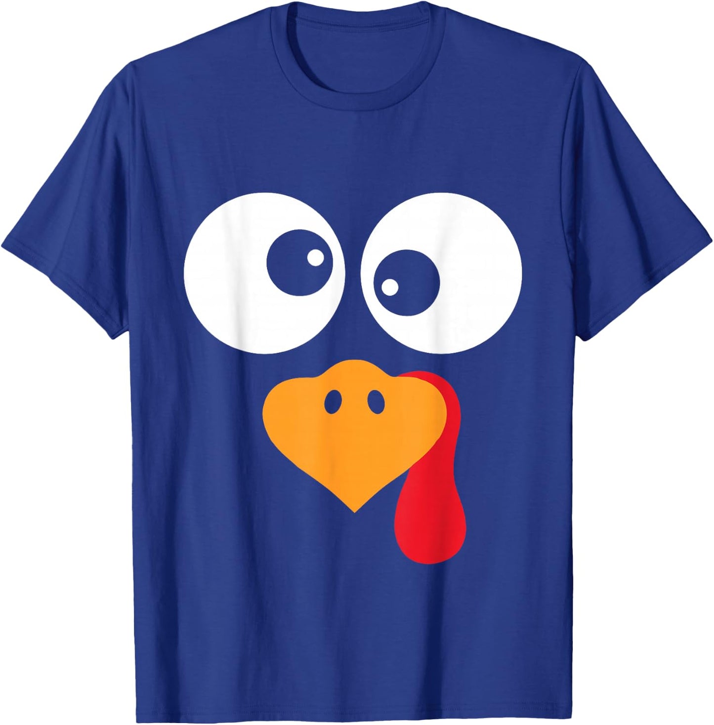 Thanksgiving Funny Turkey Face Costume Outfit Boys Kids T-Shirt - T-Shirt | Royal