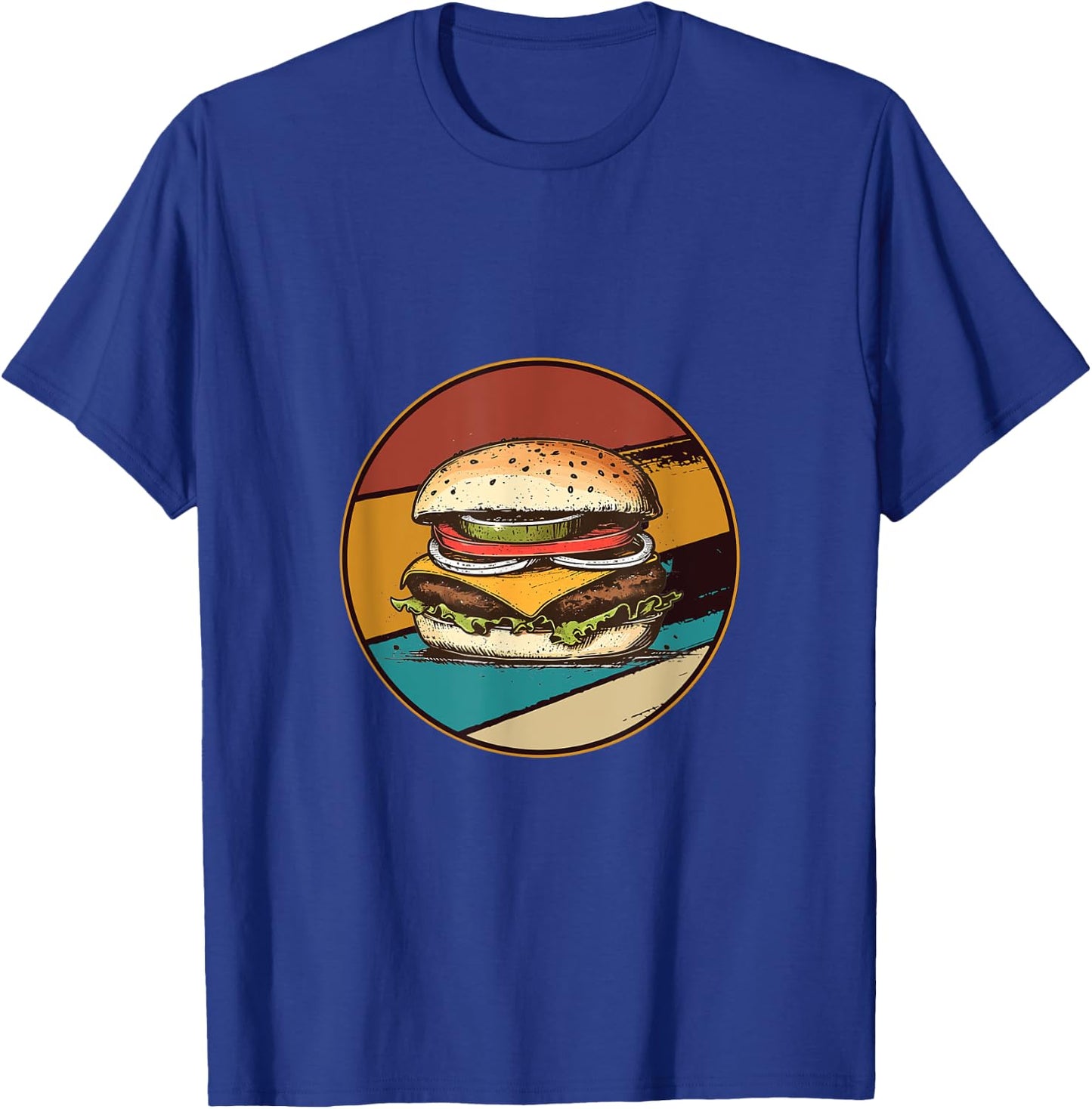 Retro Hamburger T-Shirt - T-Shirt | Royal