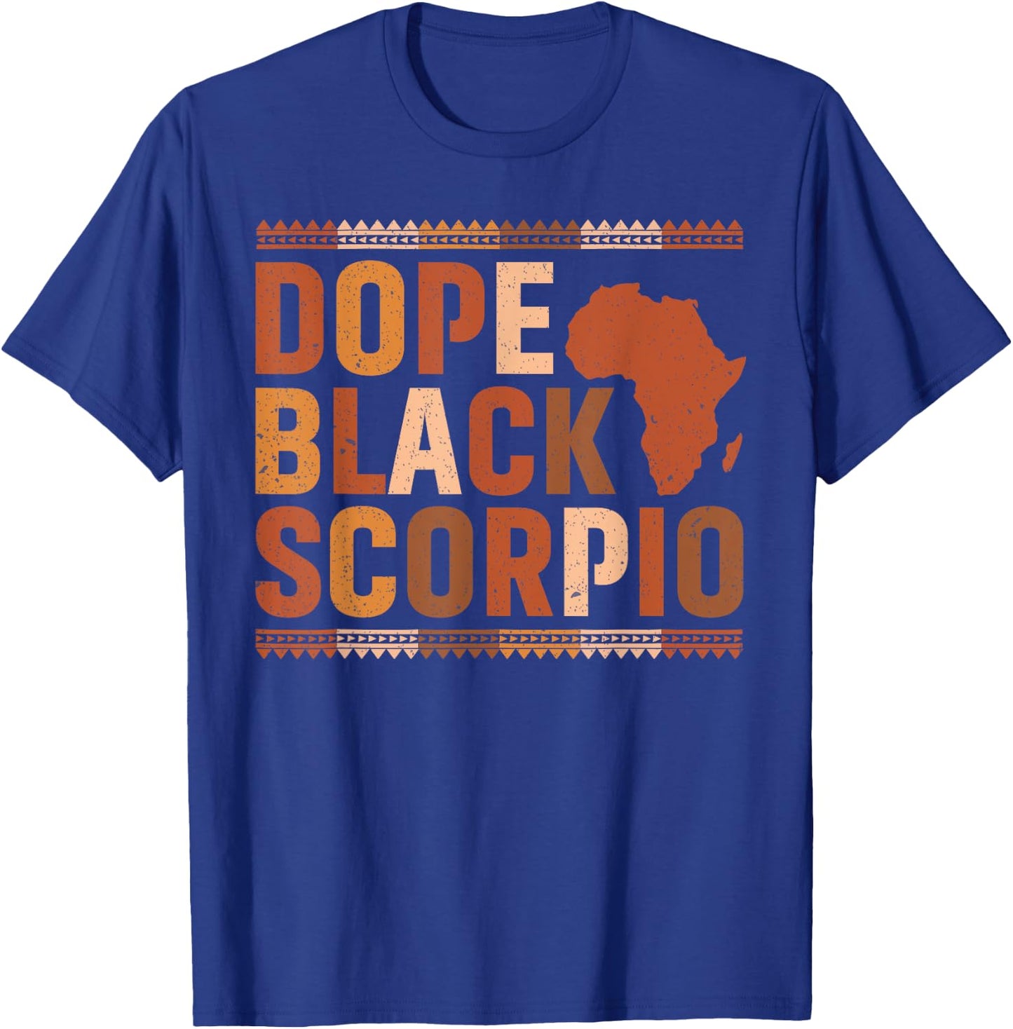 Dope Black Scorpio Melanin African History Month Zodiac T-Shirt - T-Shirt | Royal