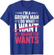 Father's Day I’m A Grown Man I Do What My Daughter Wants T-Shirt - T-Shirt | Royal