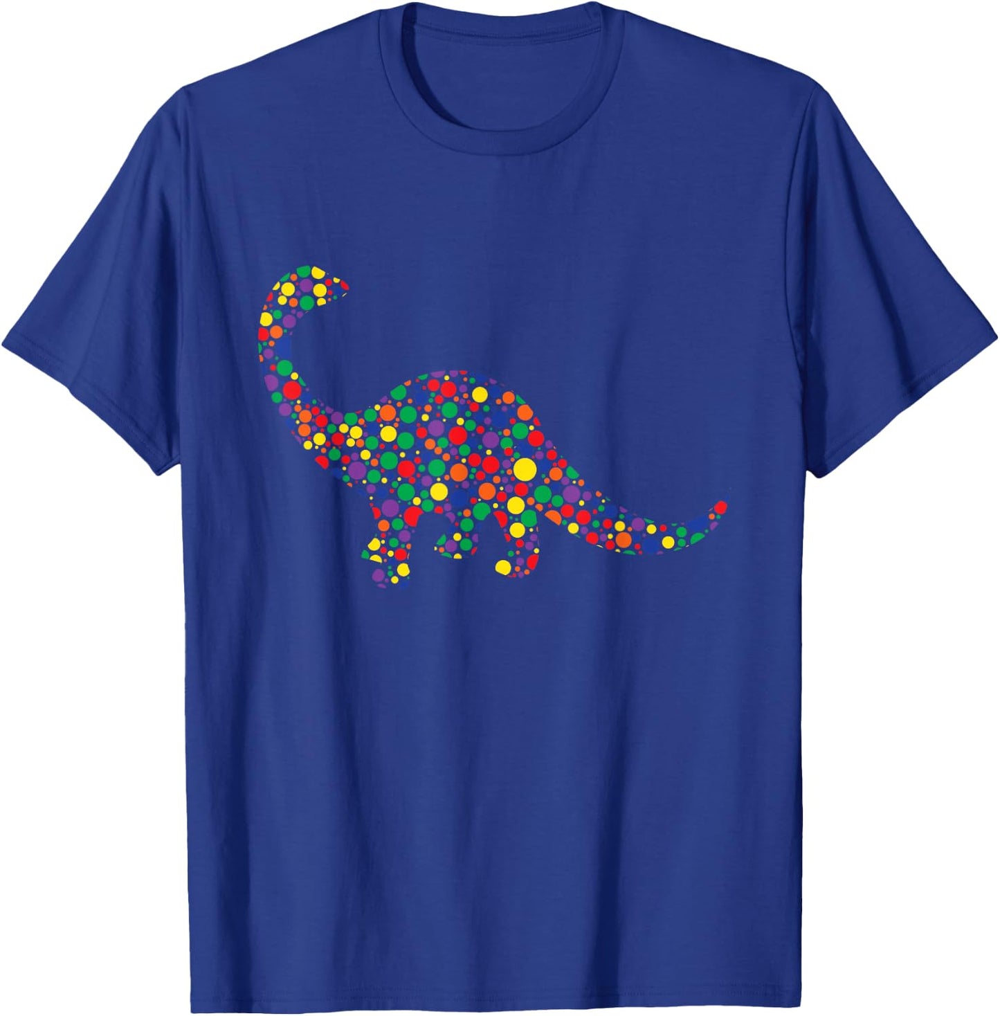 Polka Dot Brontosaurus, Retro Vintage Dinosaur Boys T-Shirt - T-Shirt | Royal