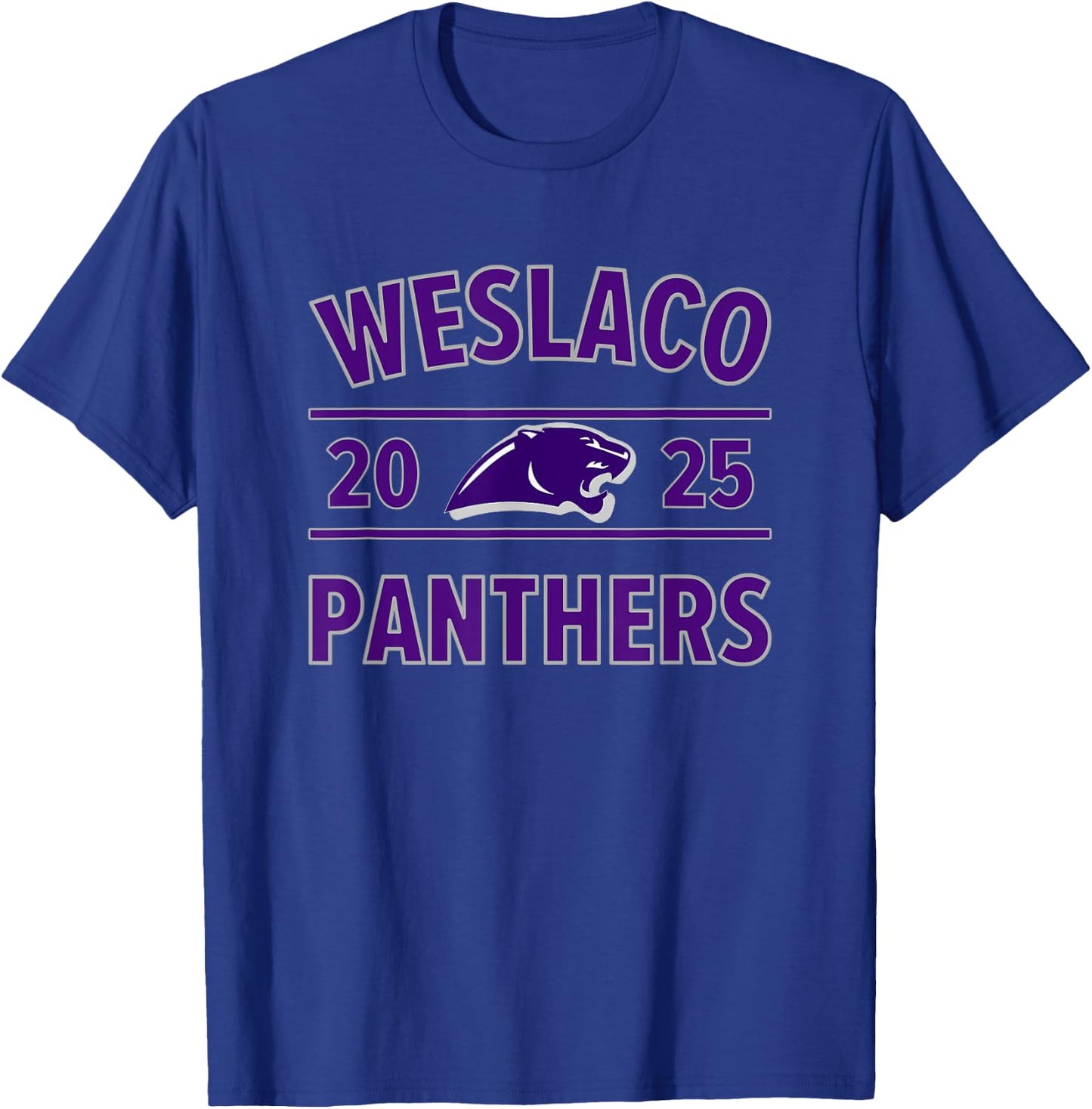 Weslaco Panthers Logo 2025 HS T-Shirt - T-Shirt | Royal