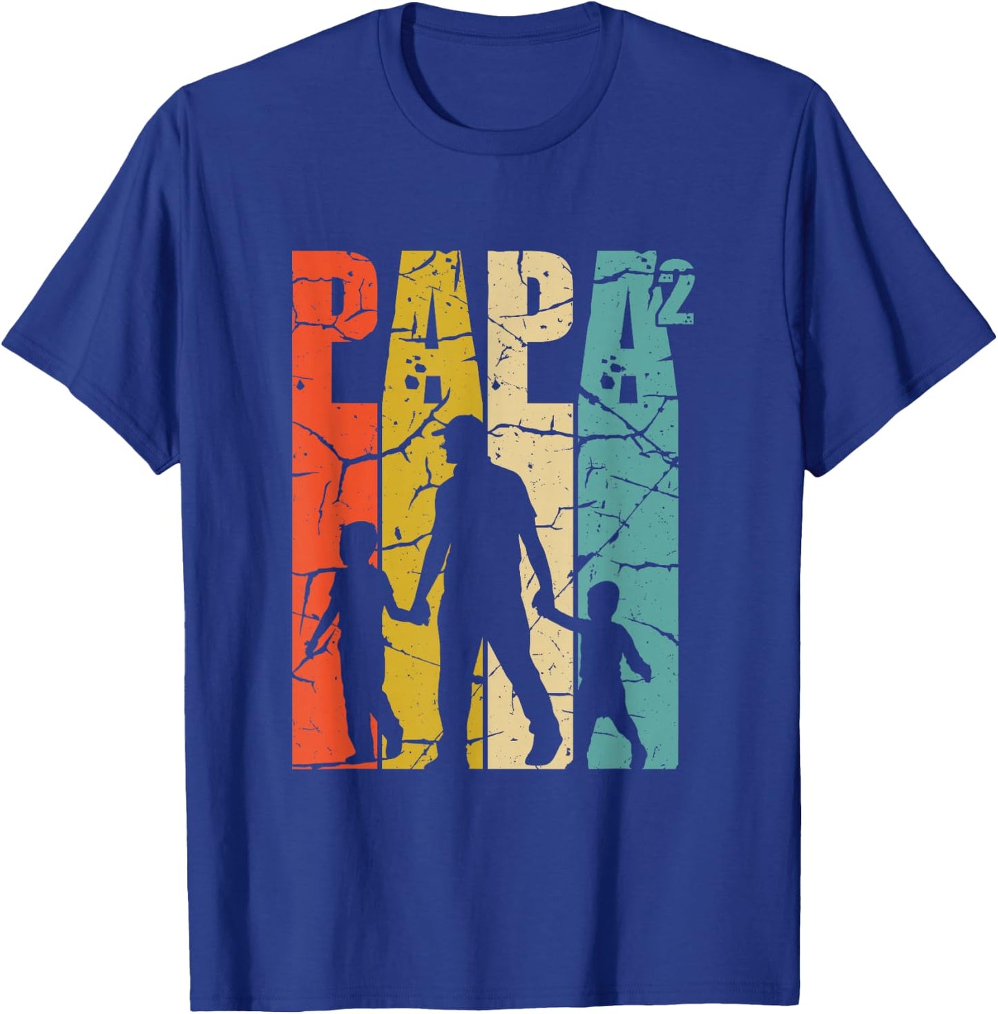Men's with German Text "Papa 2 Söhne Dad hoch 2 zweifach Vater ZwillingPAPa", black, s T-Shirt - T-Shirt | Royal
