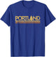 Retro Vintage Portland Oregon T-Shirt - T-Shirt | Royal