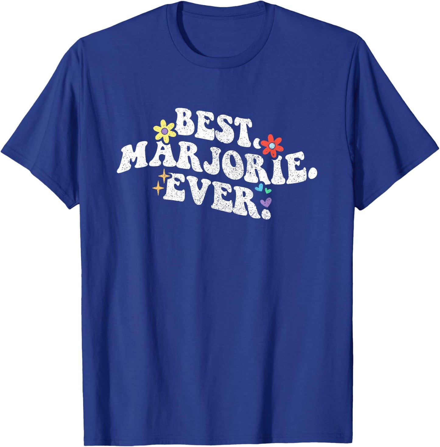 Retro Groovy Best Marjorie Ever Name Mother's Day Daughter T-Shirt - T-Shirt | Royal