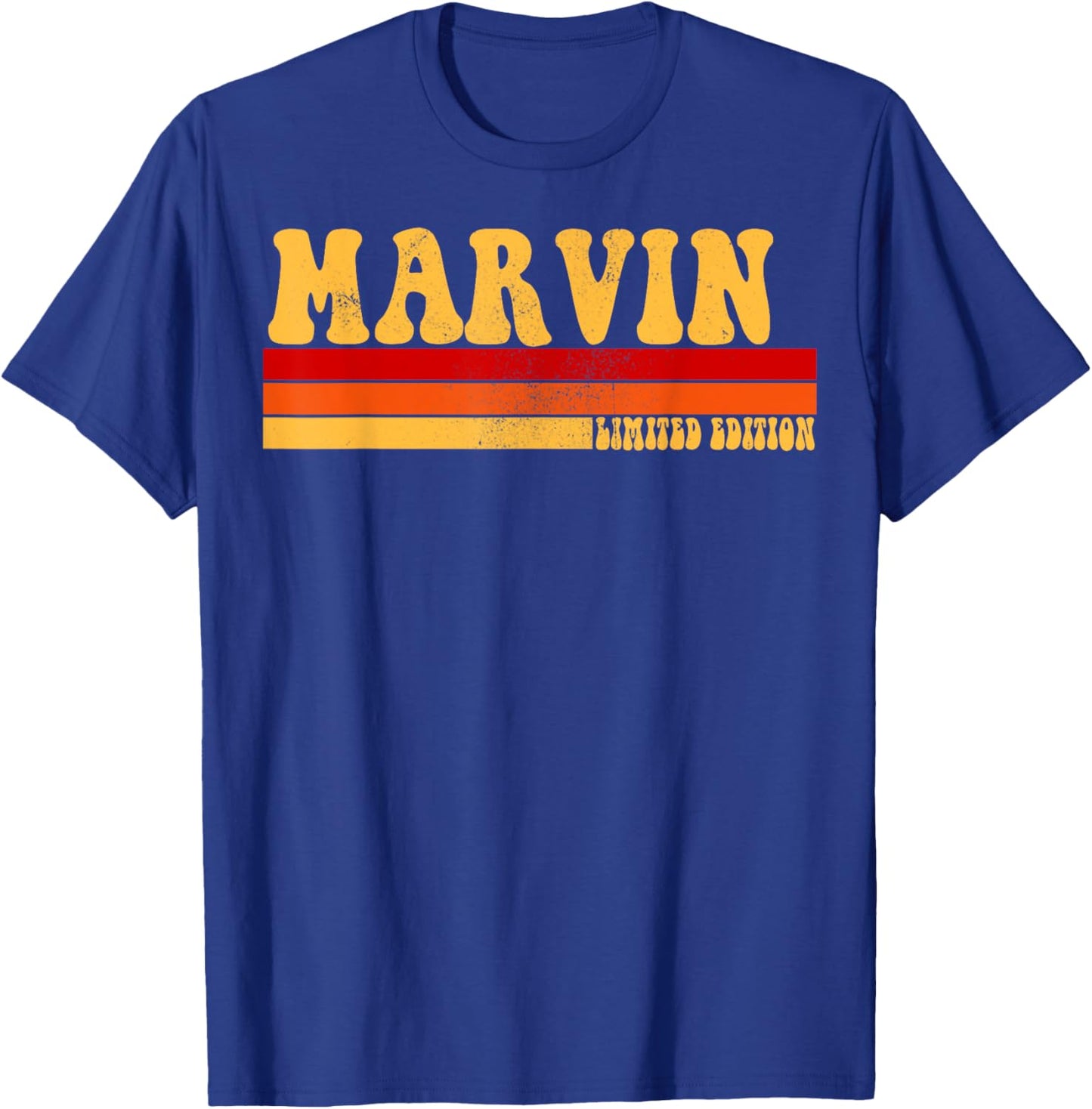 MARVIN Name Personalized Idea Men Retro Vintage MARVIN T-Shirt - T-Shirt | Royal
