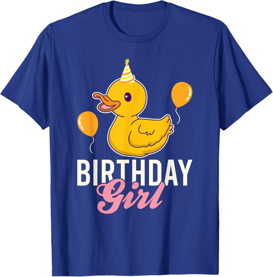Cute Birthday Girl Duck T-Shirt - T-Shirt | Royal