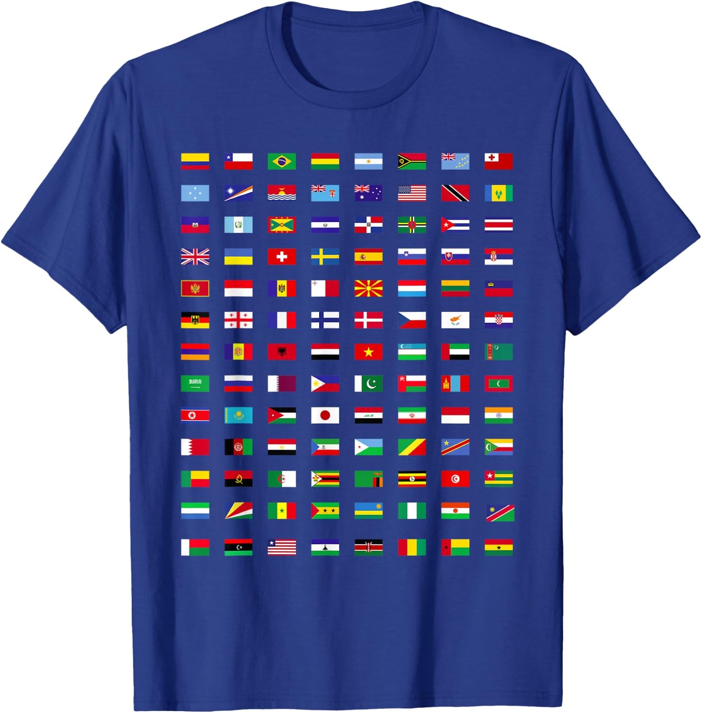Flags of The World Geography Gifts T-Shirt - T-Shirt | Royal