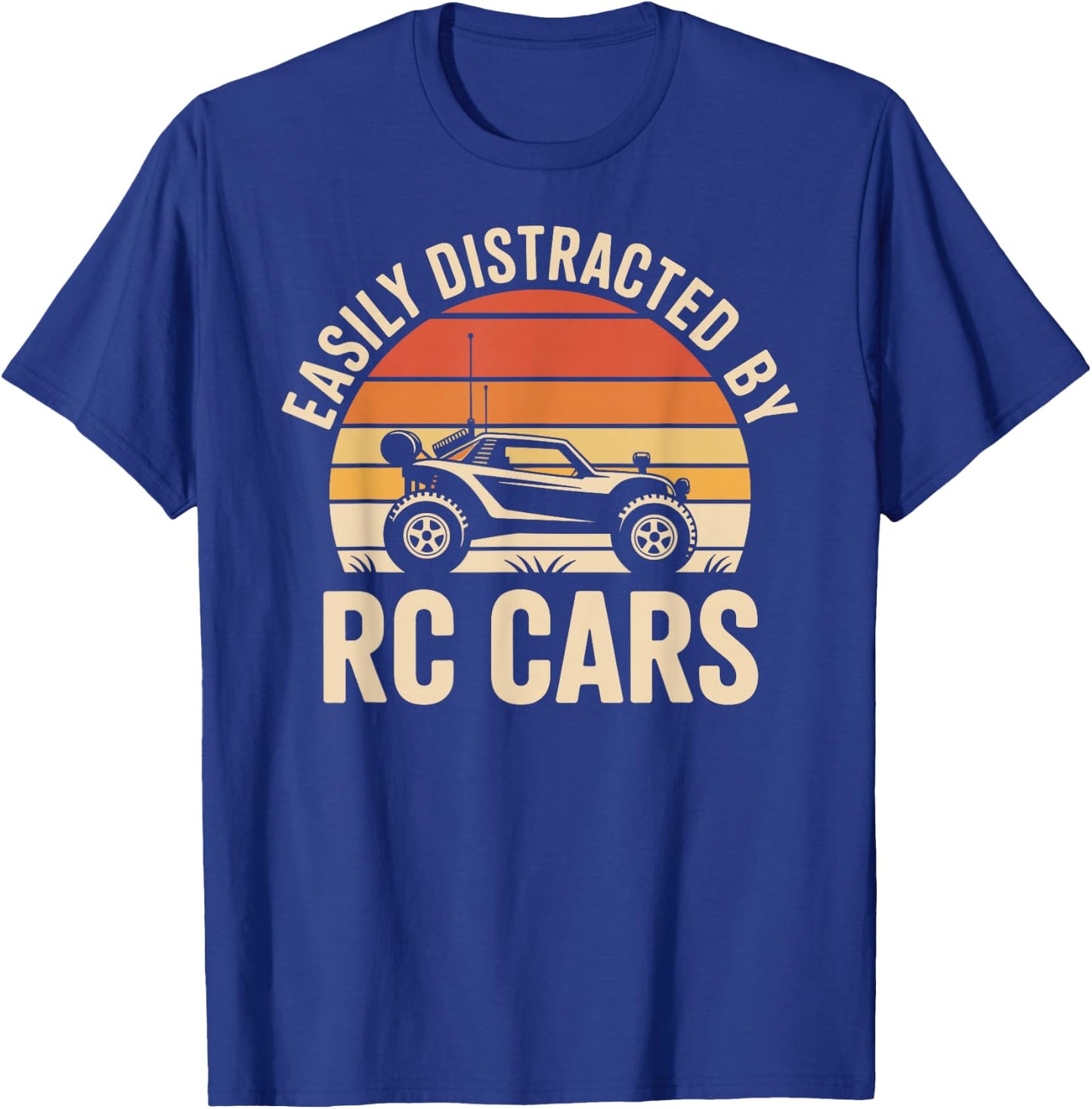 Easily Distracted By RC Cars Funny RC Car T-Shirt - T-Shirt | Royal