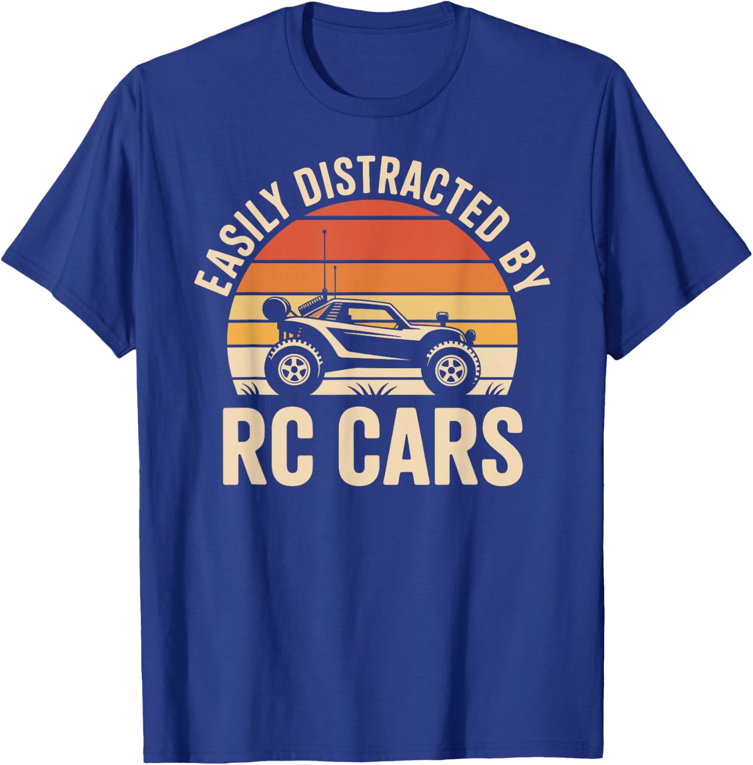 Easily Distracted By RC Cars Funny RC Car T-Shirt - T-Shirt | Royal