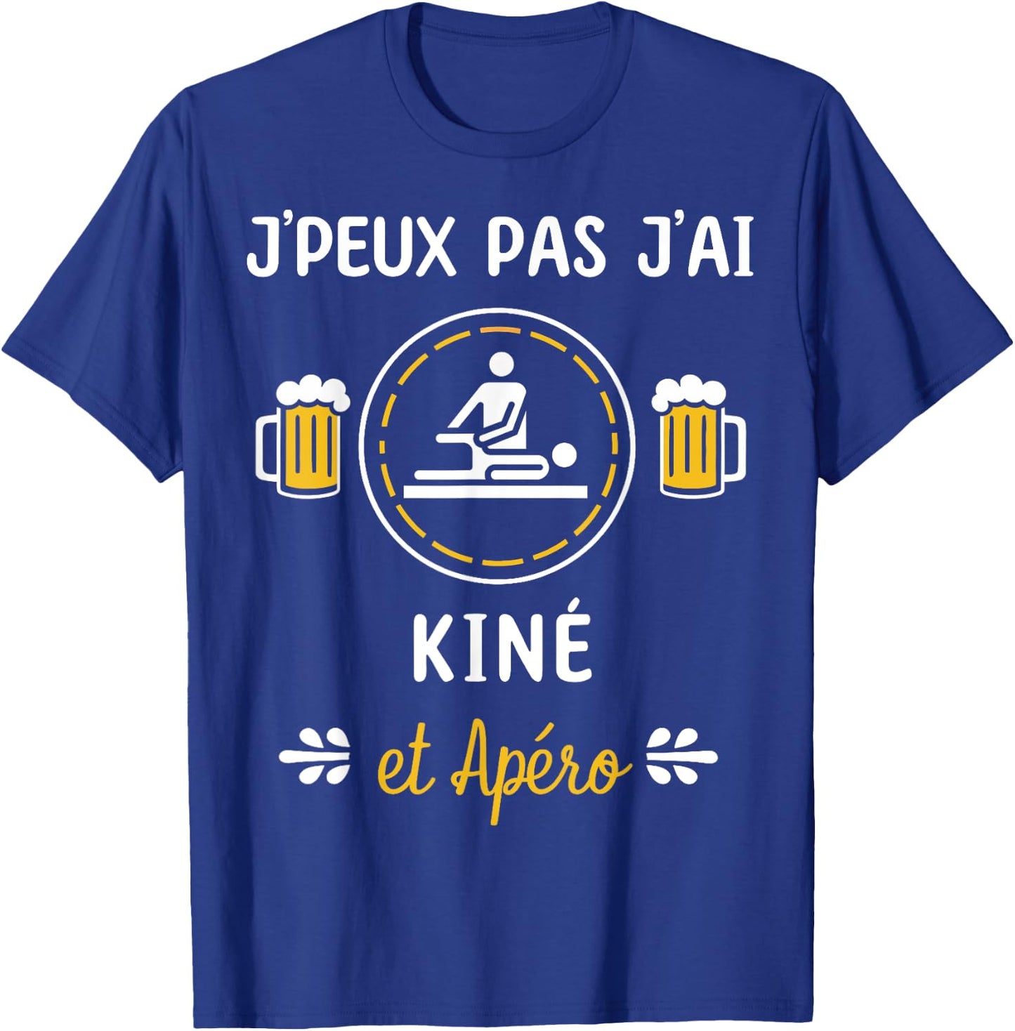 Je peux pas j'ai Kiné , Black, S T-Shirt - T-Shirt | Royal