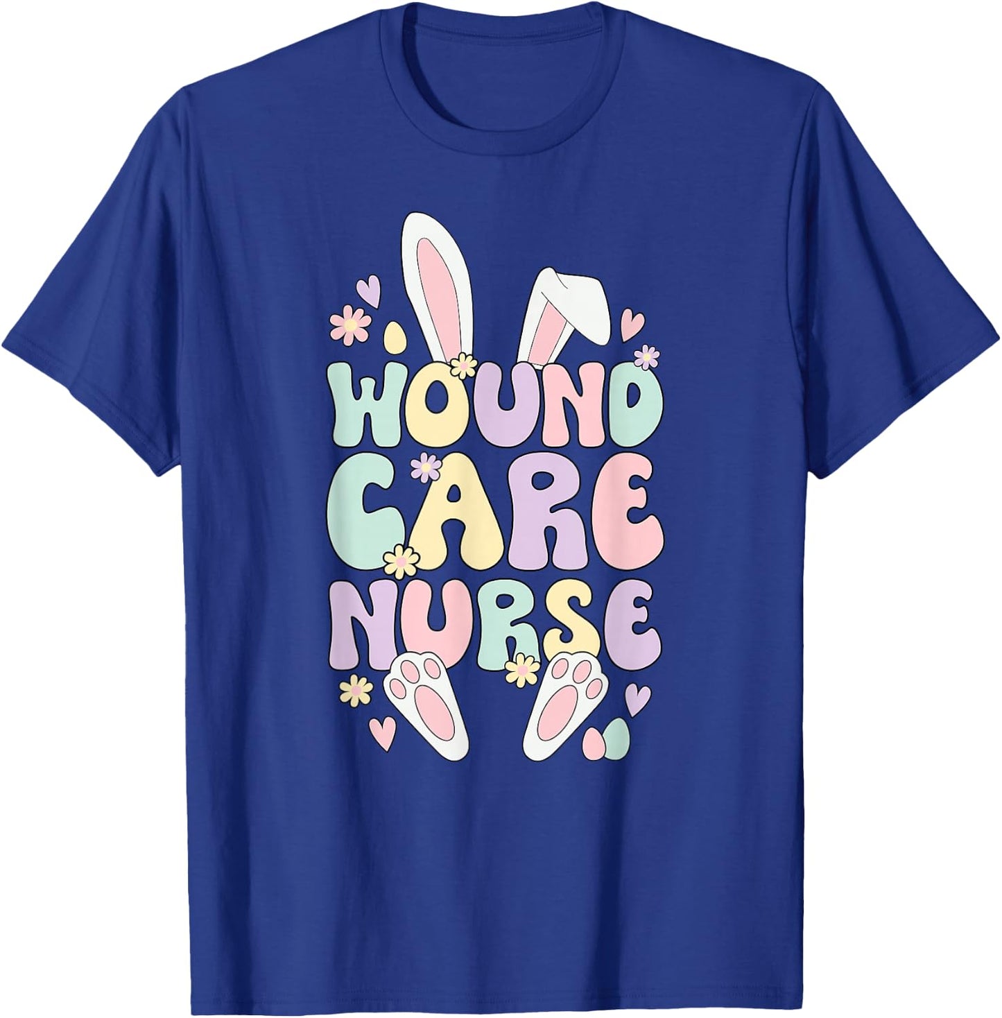 Wound Care Nurse Easter Bunny Wound Care Nursing Easter Day T-Shirt - T-Shirt | Royal