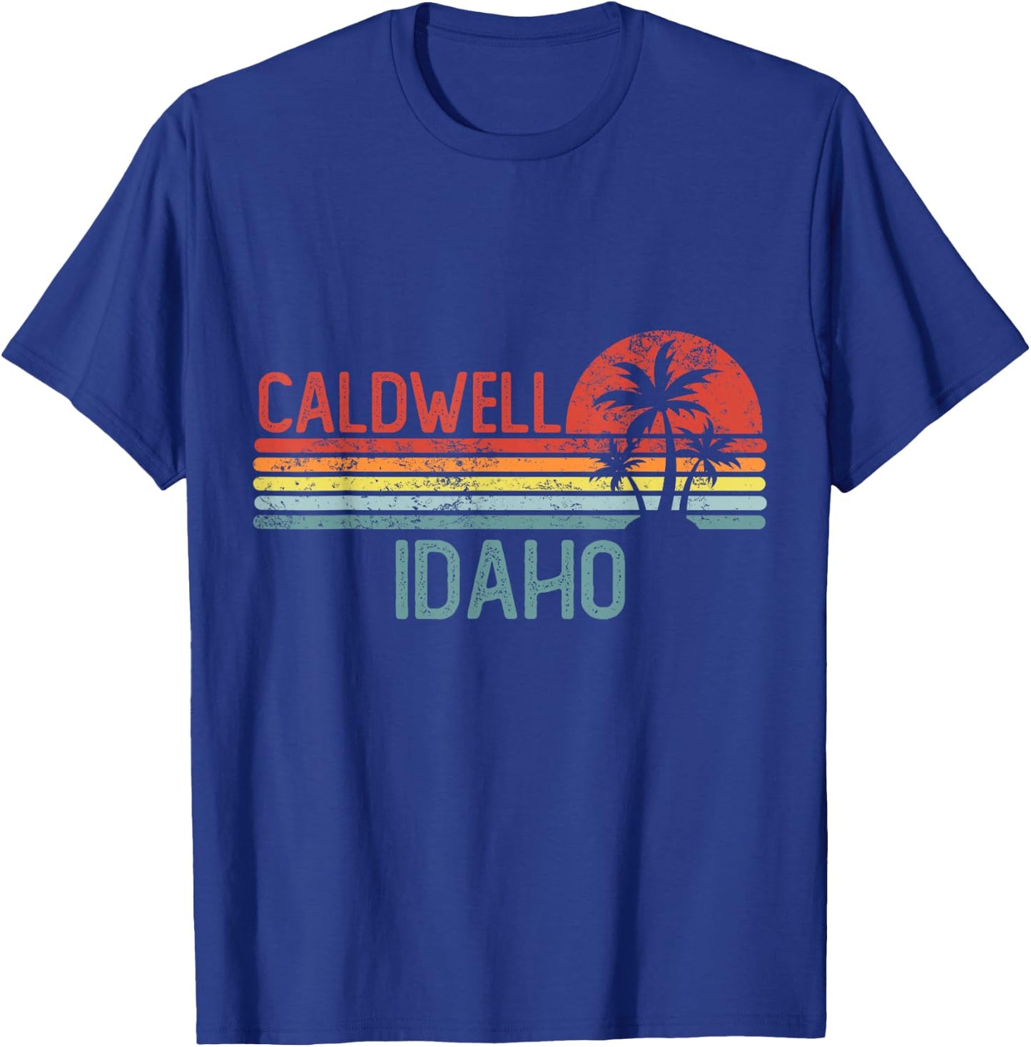 Caldwell Idaho Funny USA City Trip Home Roots T-Shirt - T-Shirt | Royal