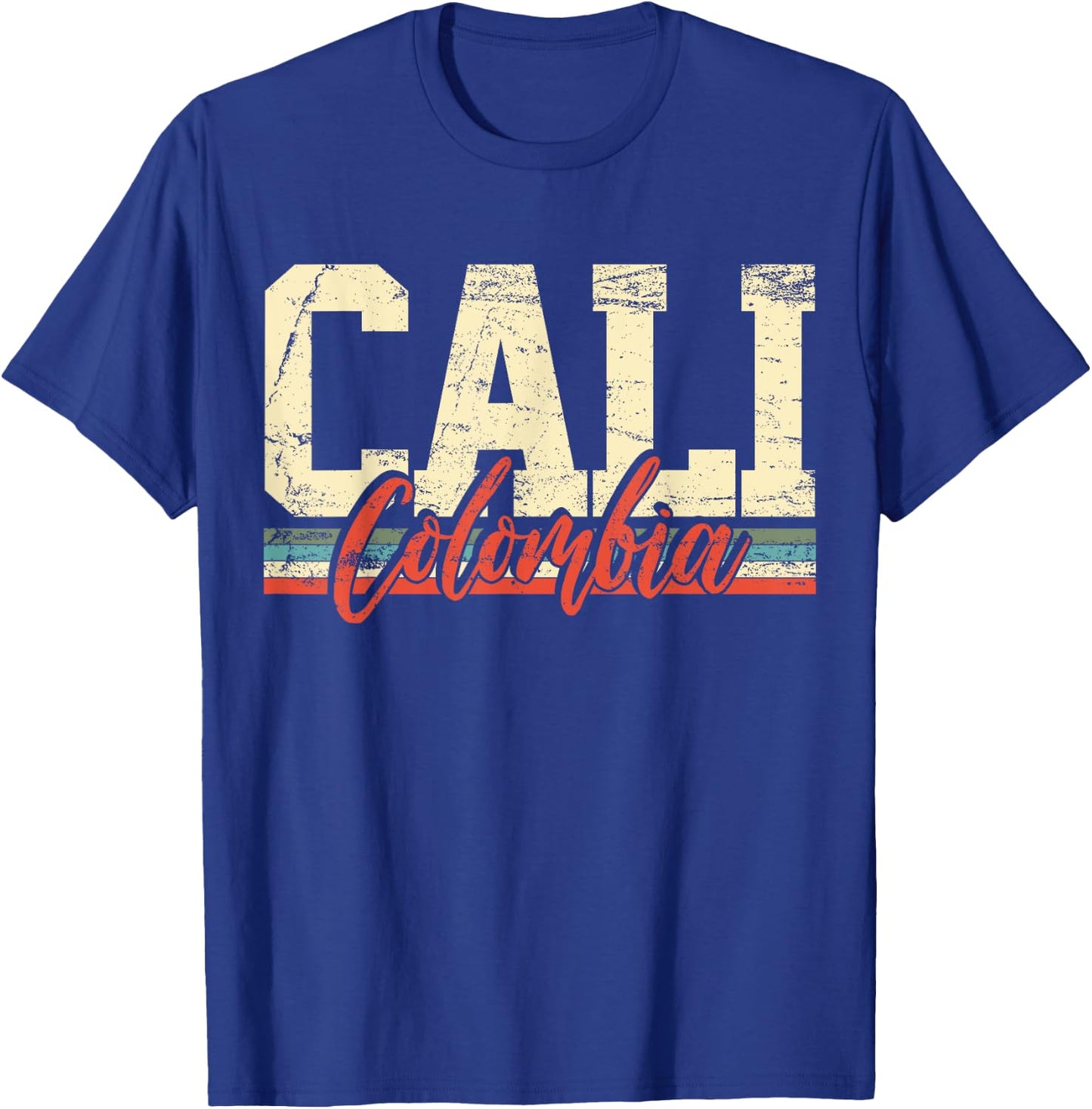 Cali Colombia Travel Souvenir Retro Vintage Gift T-Shirt - T-Shirt | Royal