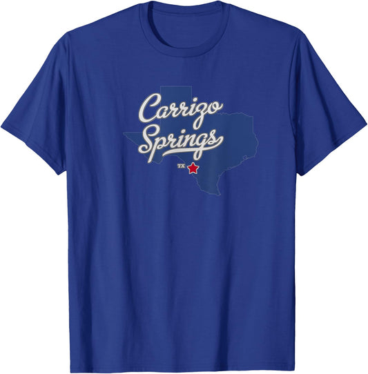 Carrizo Springs Texas TX Map T-Shirt - T-Shirt | Royal