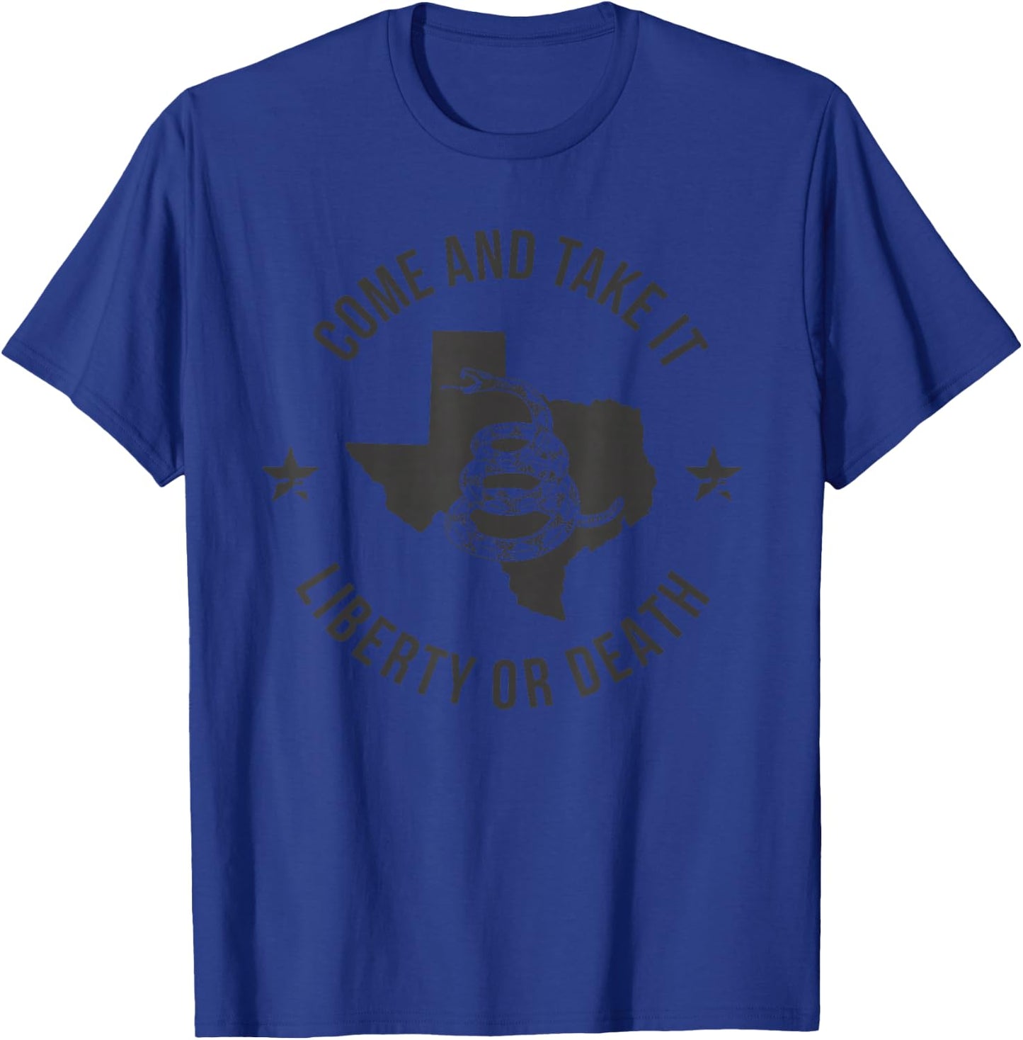 Come and Take It - Liberty or Death - Texas - Tactical Black T-Shirt - T-Shirt | Royal