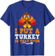 I Put Turkey In That Oven Thanksgiving Baby Announcement - Black, Women's, , Short Sleeve, Modern, Thanksgiving, Letter Print, , Snug Fit, Size Small T-Shirt - T-Shirt | Royal