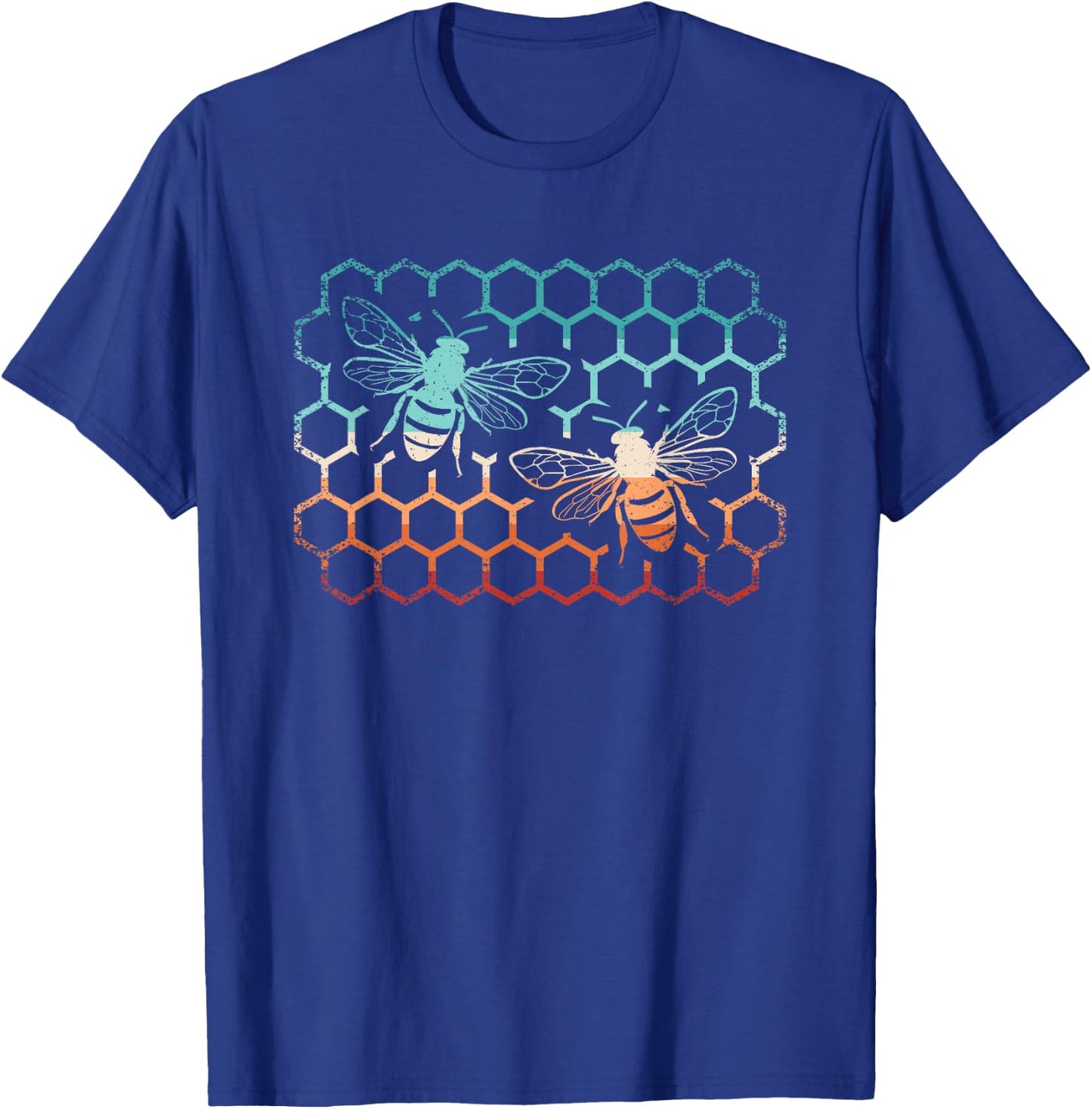 Bee Honeycomb Beekeeper Bumblebee Beekeeping Honey Men T-Shirt - T-Shirt | Royal