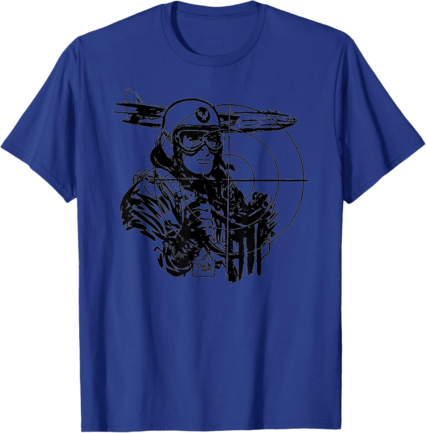 WW2 Vintage WWII Military Pilot Shirt-World War 2 Bomber T-Shirt - T-Shirt | Royal