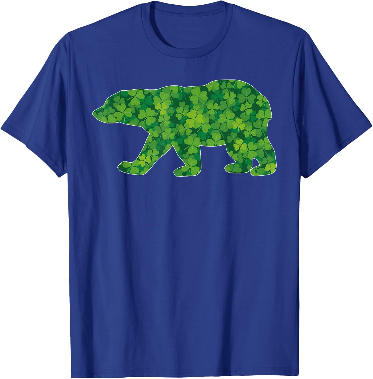 Irish Polar Bear St Patricks Day Shamrock Boys Women Kid Men T-Shirt - T-Shirt | Royal