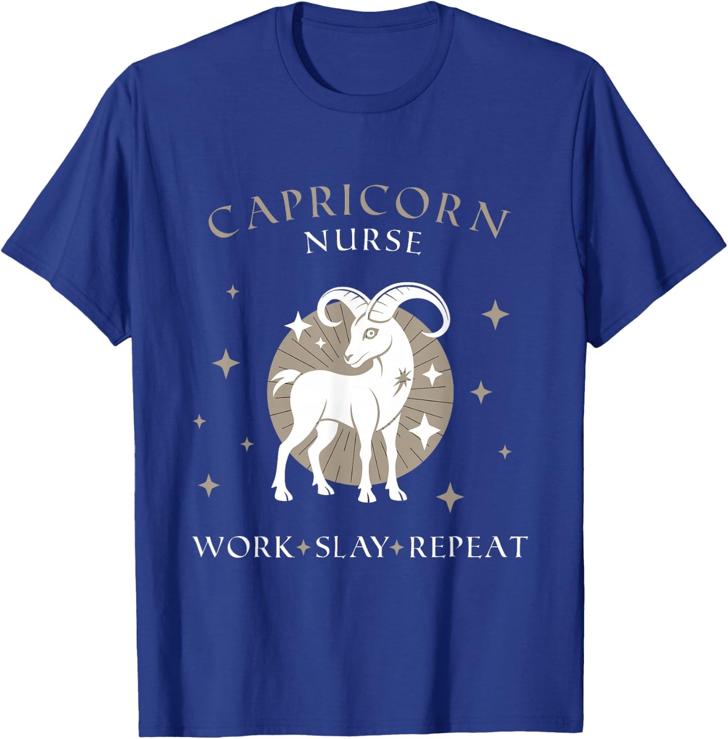 Funny Nurse Birthday Capricorn Zodiac Sign , Men T-Shirt - T-Shirt | Royal