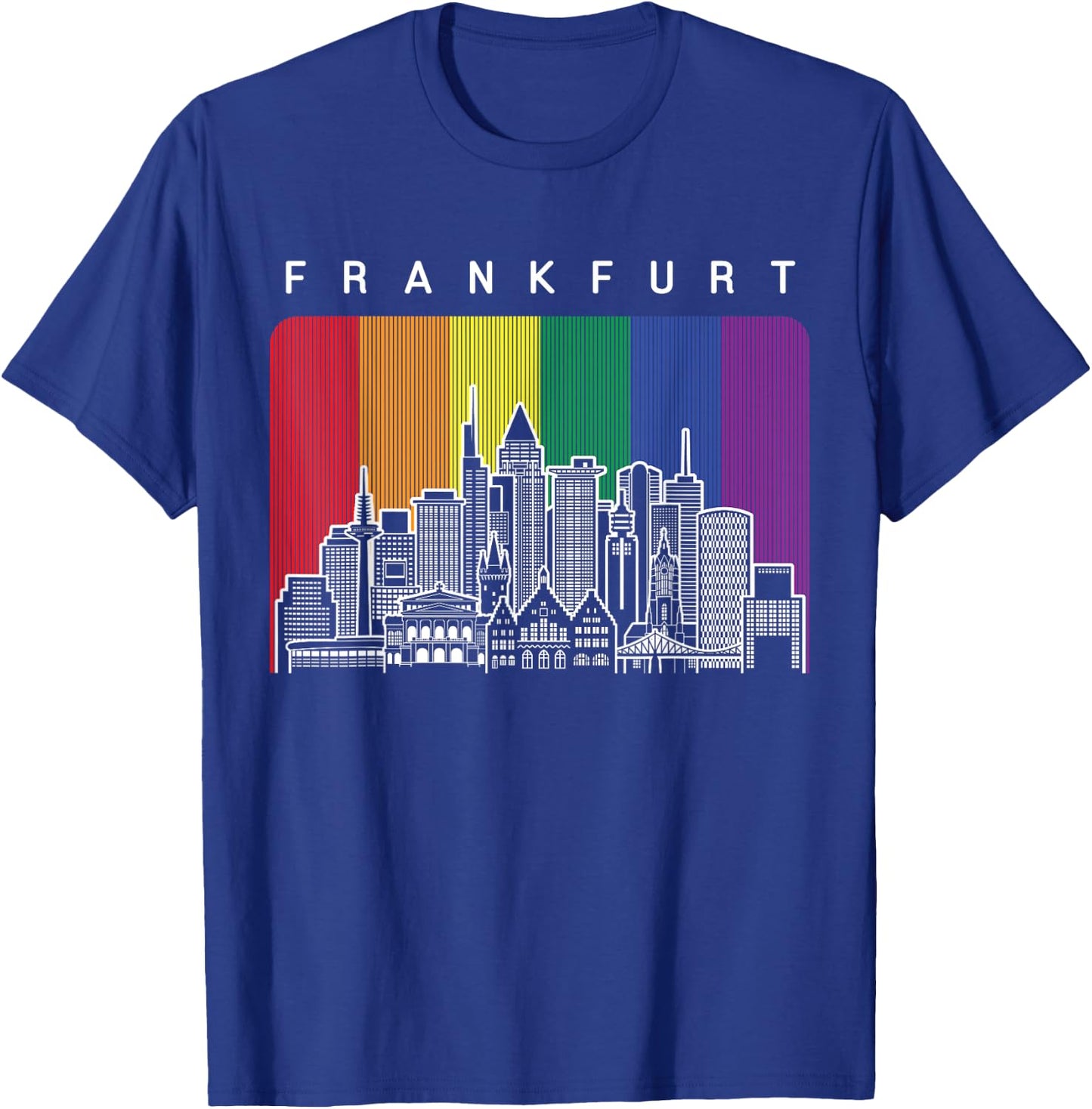 Frankfurt Deutschland Gay Pride Regenbogen Flagge T-Shirt - T-Shirt | Royal