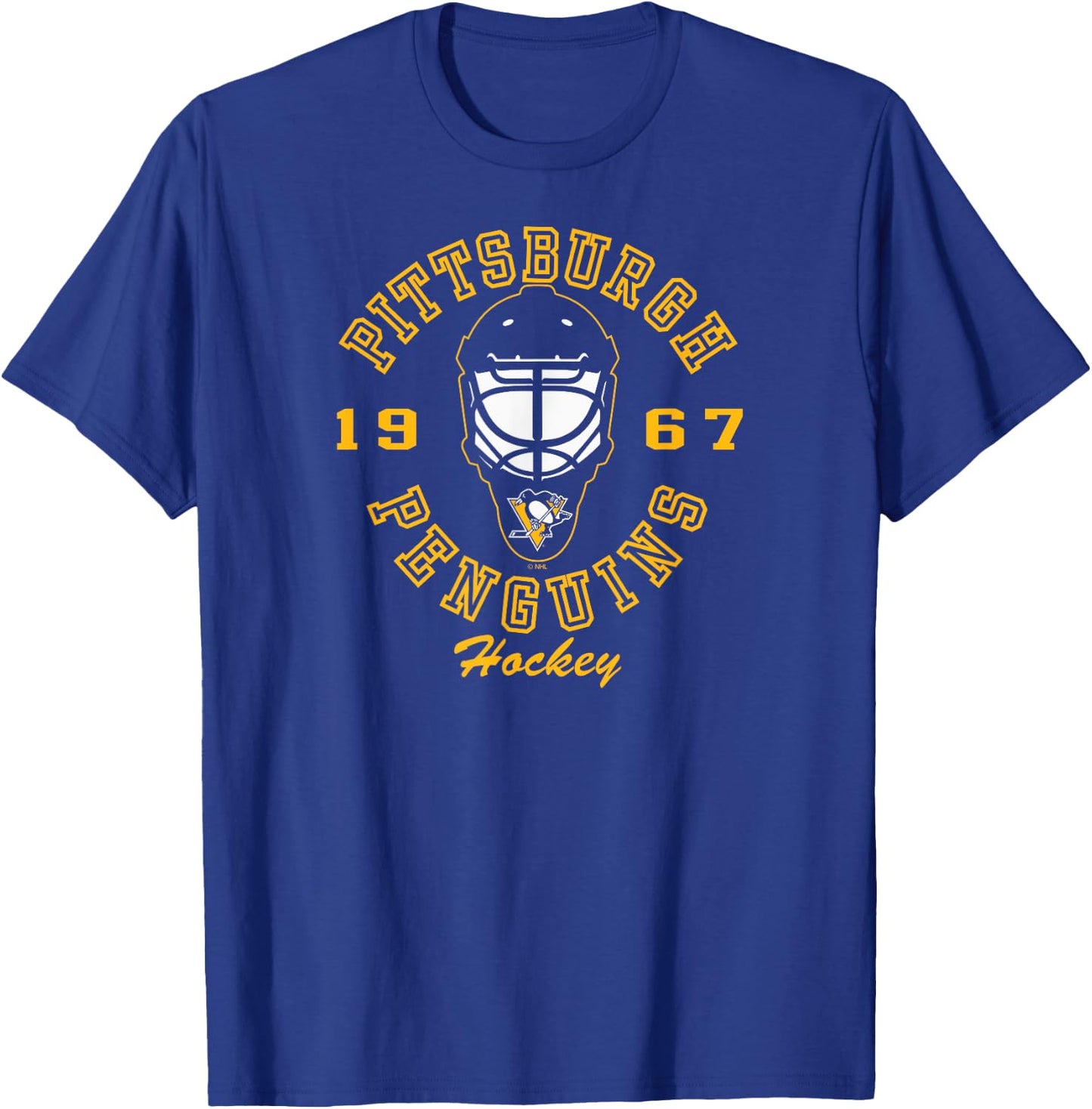 Pittsburgh Penguins Hockey Mask Black Officially Licensed T-Shirt - T-Shirt | Royal