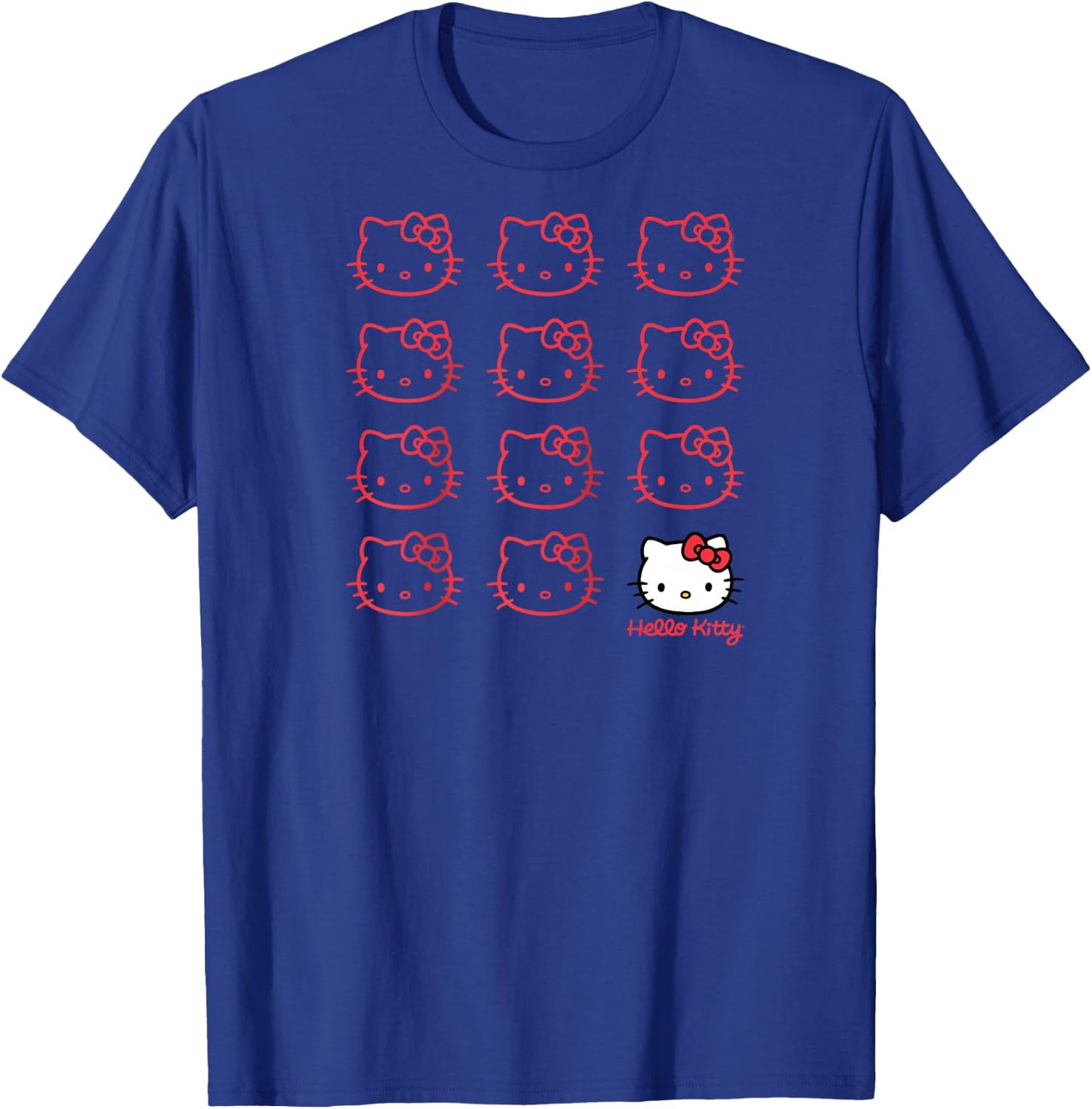Hello Kitty Real Raglan Baseball T-Shirt - T-Shirt | Royal