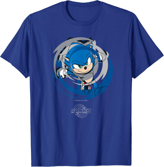 Sonic The Hedgehog 3 - Sonic I'm Totally Faster T-Shirt - T-Shirt | Royal