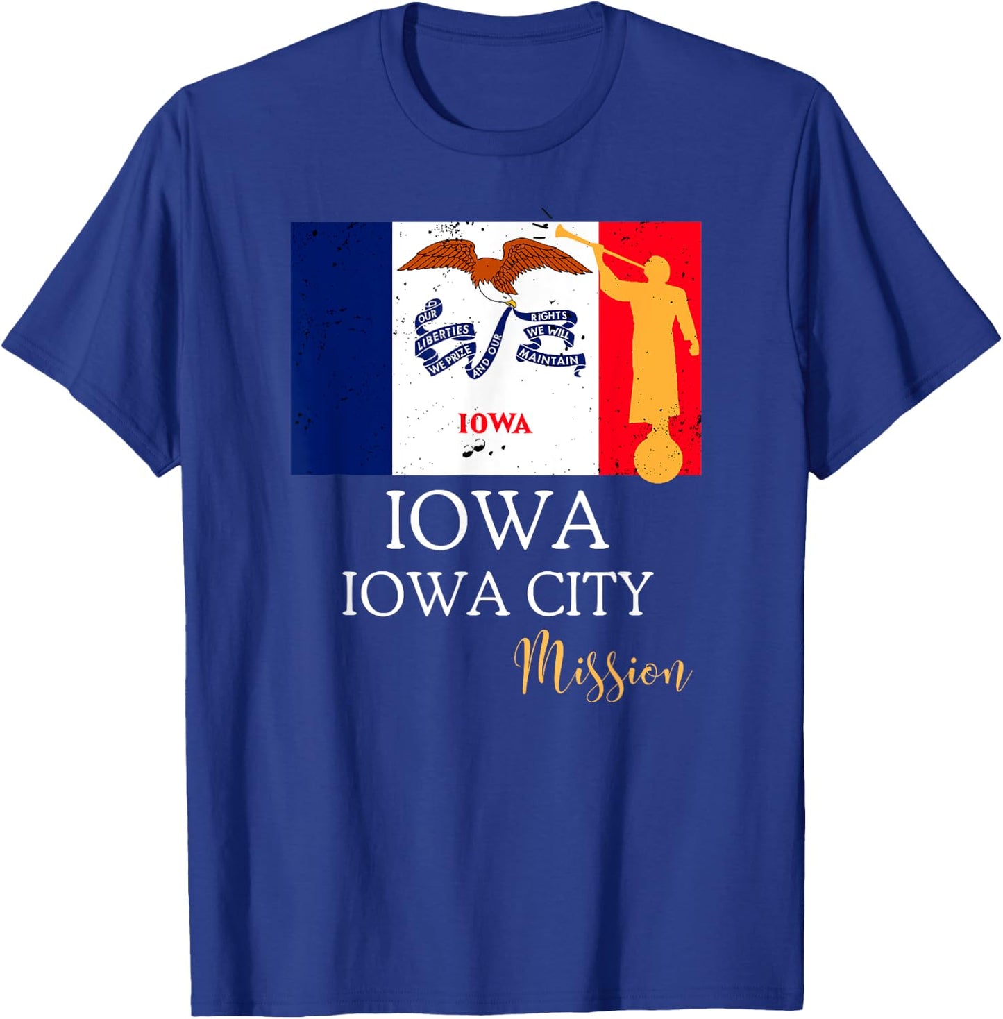 Iowa Iowa City Mormon LDS Mission Missionary T-Shirt - T-Shirt | Royal