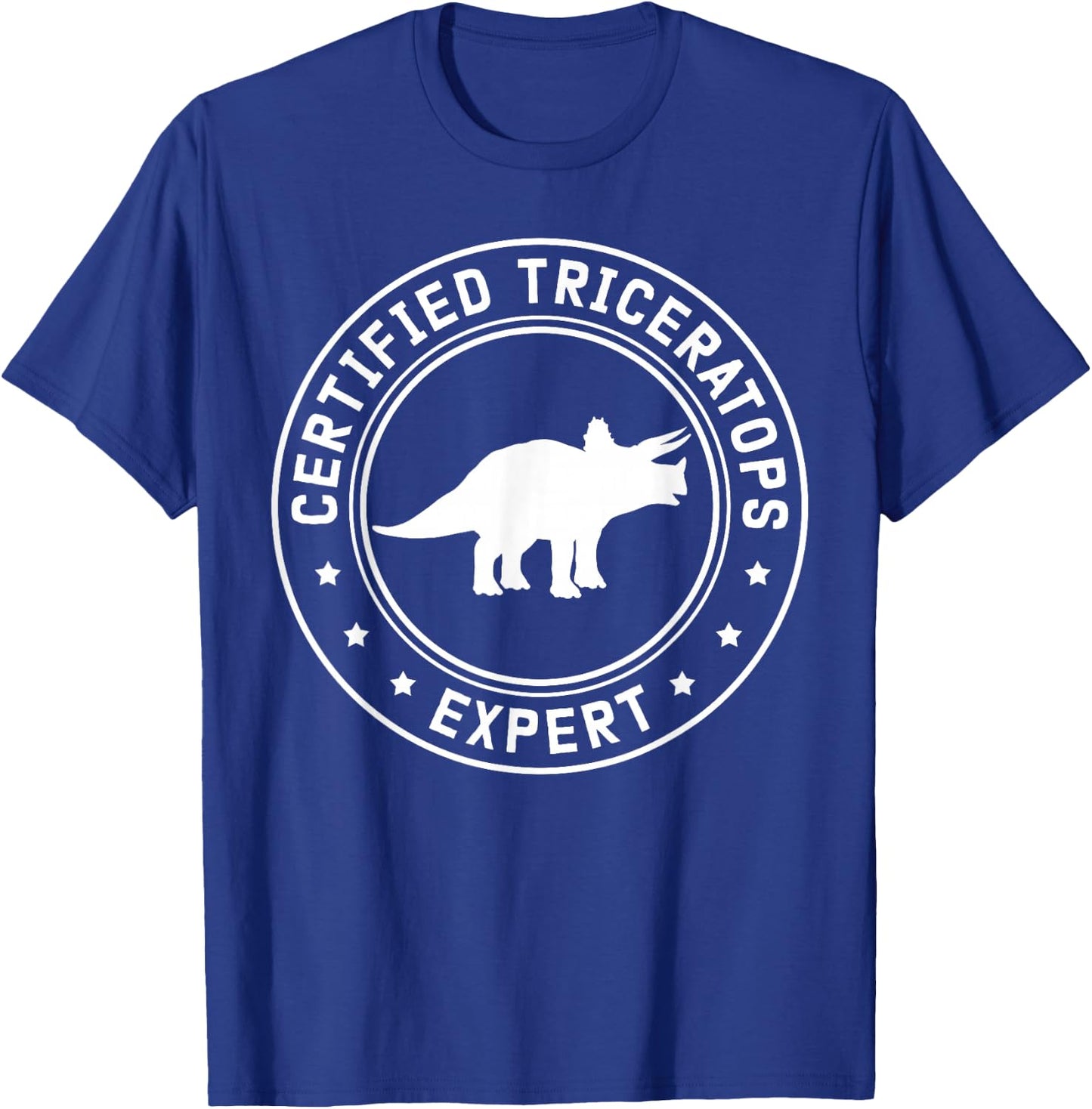 Triceratops Expert | Dinosaurs Triceratopses T-Shirt - T-Shirt | Royal