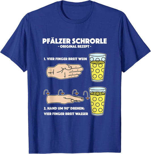 Funny Palatine Schorle Four Finger Wine Festival , black T-Shirt - T-Shirt | Royal