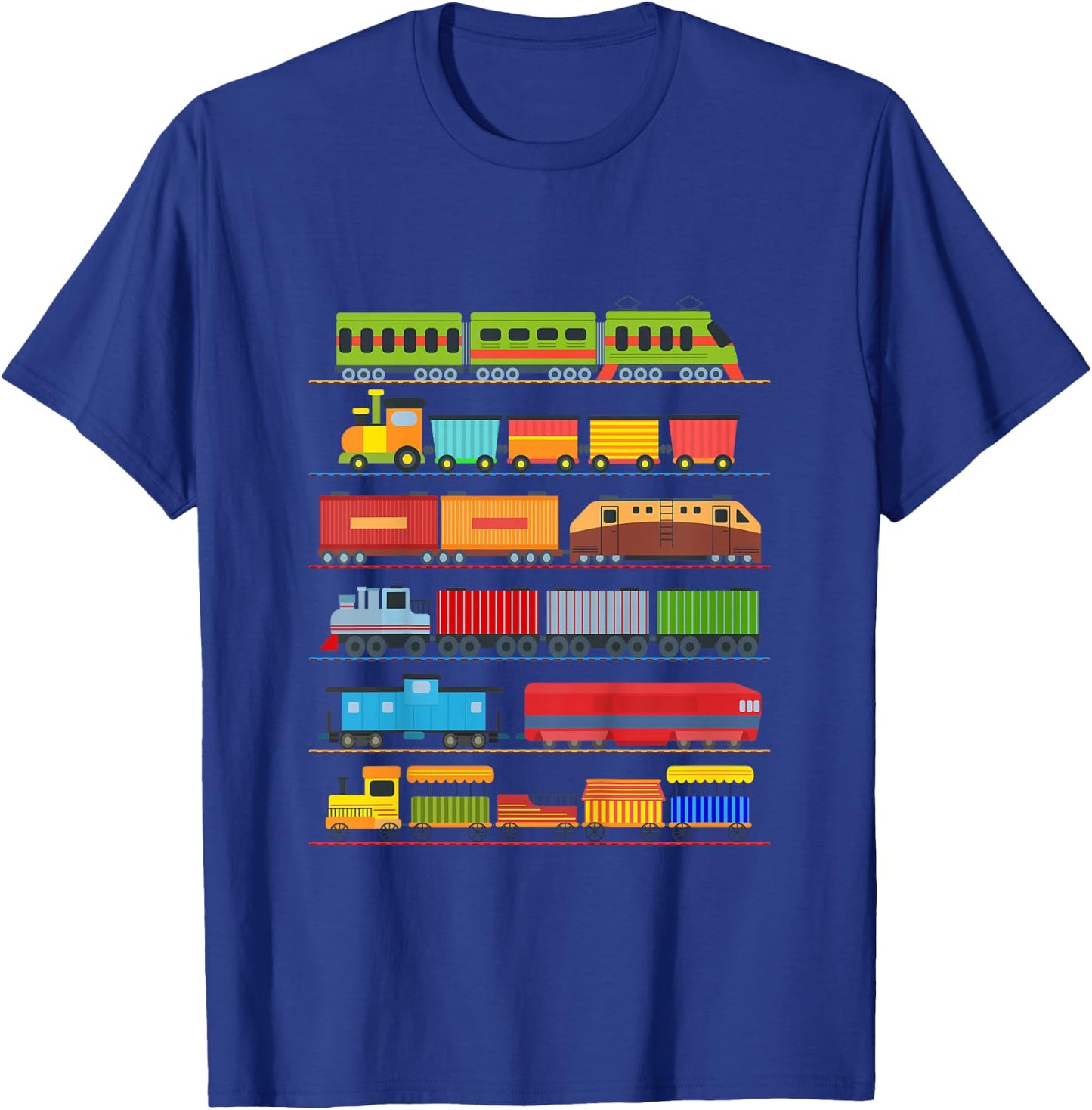 Children's Trains Railway Locomotive Children's Pyjamas Costume Boys Train , black T-Shirt - T-Shirt | Royal