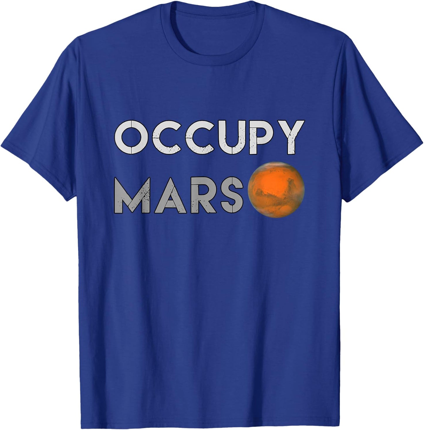 OCCUPY MARS Witty Outer Space Merch Black Mars T-Shirt - T-Shirt | Royal