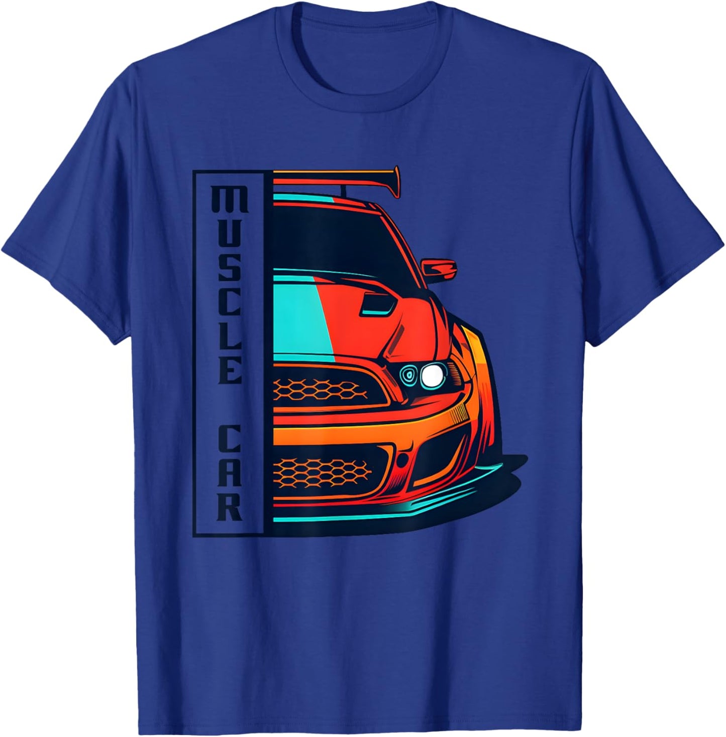 Muscle Car US Shirt Modern Muscle Car Man Children T-Shirt - T-Shirt | Royal