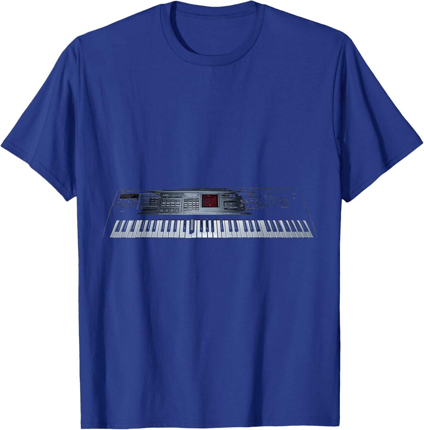 Keyboard Music Instrument Graphic Illustration Keyboard T-Shirt - T-Shirt | Royal