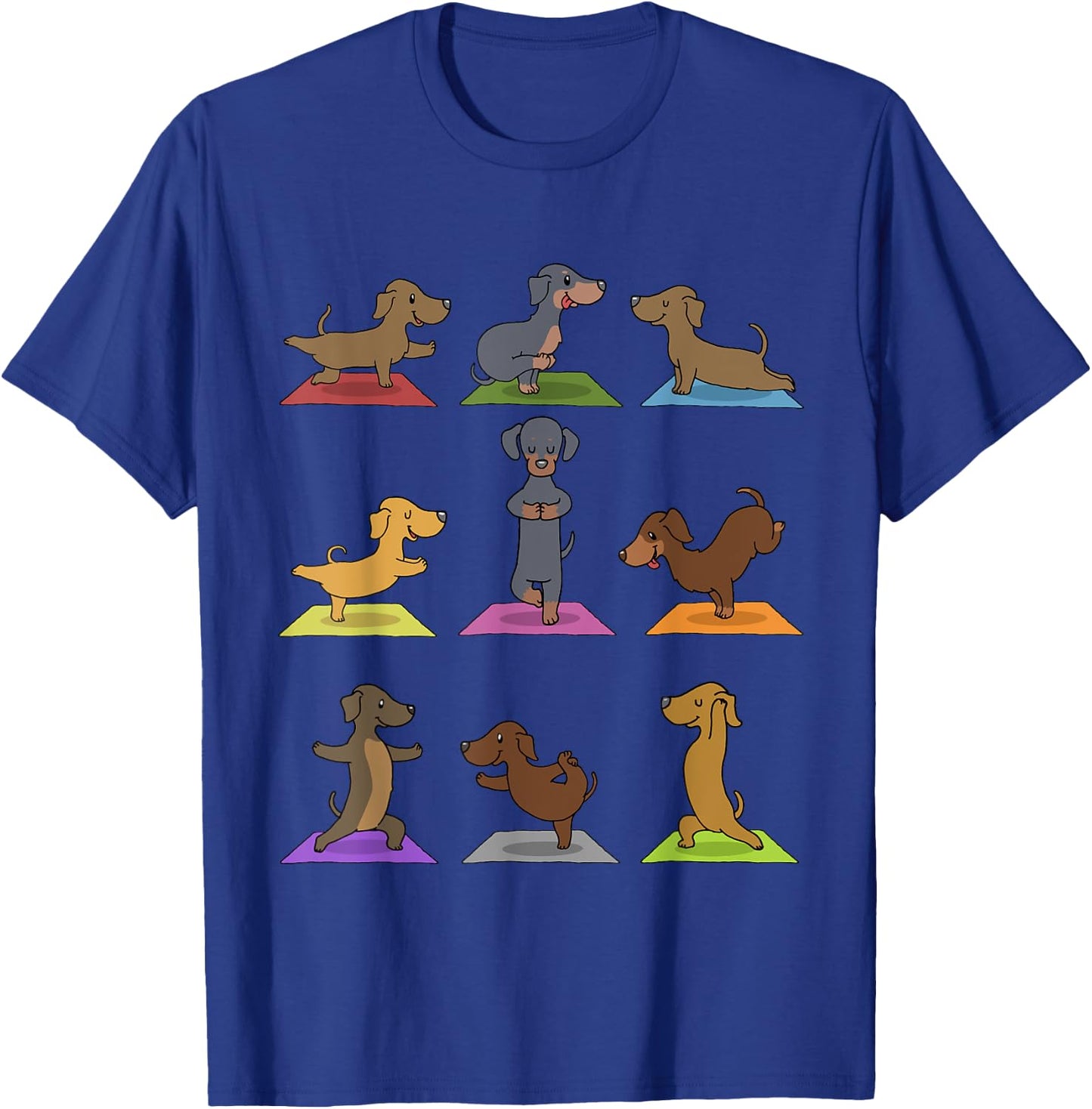 Dachshund Yoga T-Shirt - T-Shirt | Royal