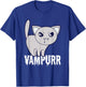 Vampurr Cat Vampire Funny Halloween Cute Scary Kitten Purr Women Kids T-Shirt - T-Shirt | Royal