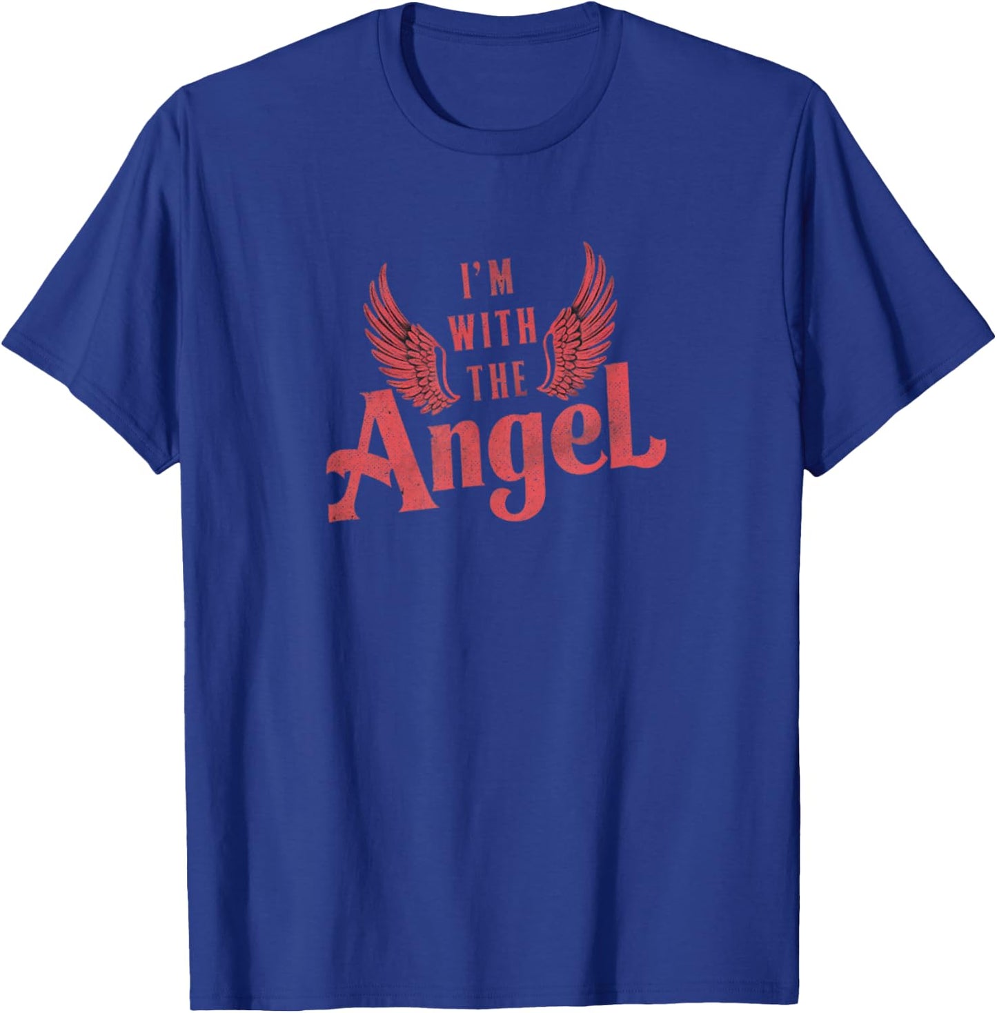 I'm With the Angel Funny Couples Halloween T-Shirt - T-Shirt | Royal