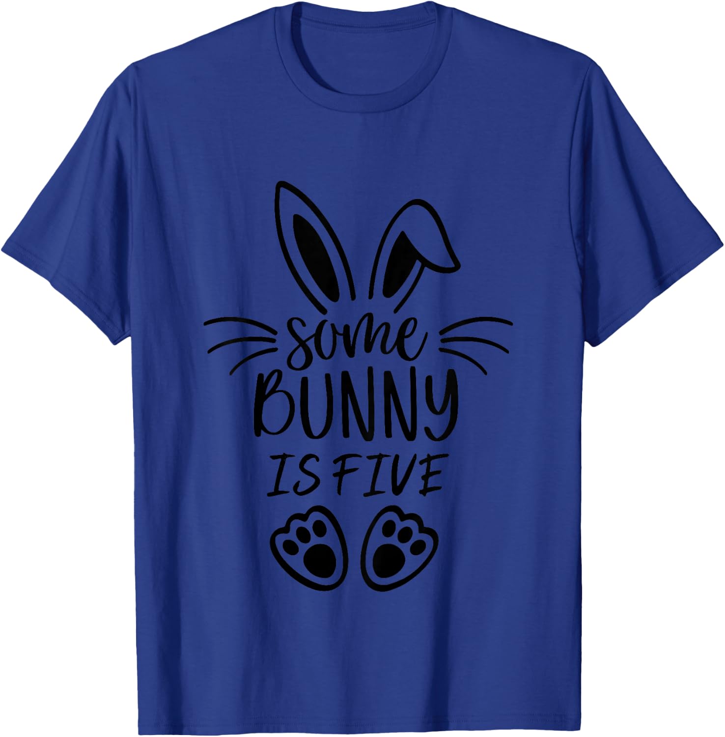 Kids Some Bunny is Five 5 Years Old Bunny T-Shirt - T-Shirt | Royal