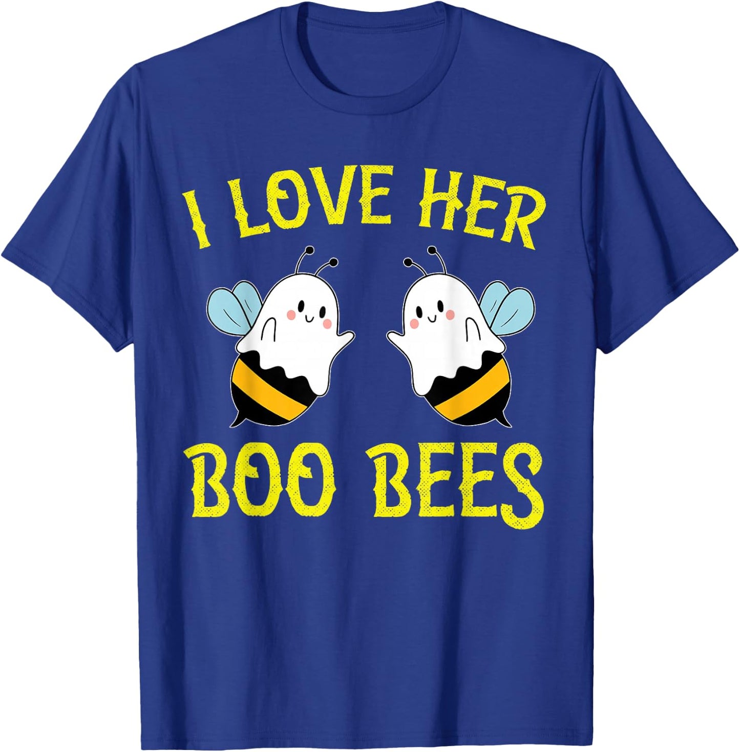 I Love Her Boo Bees Couples Halloween Adult Costume His Men T-Shirt - T-Shirt | Royal