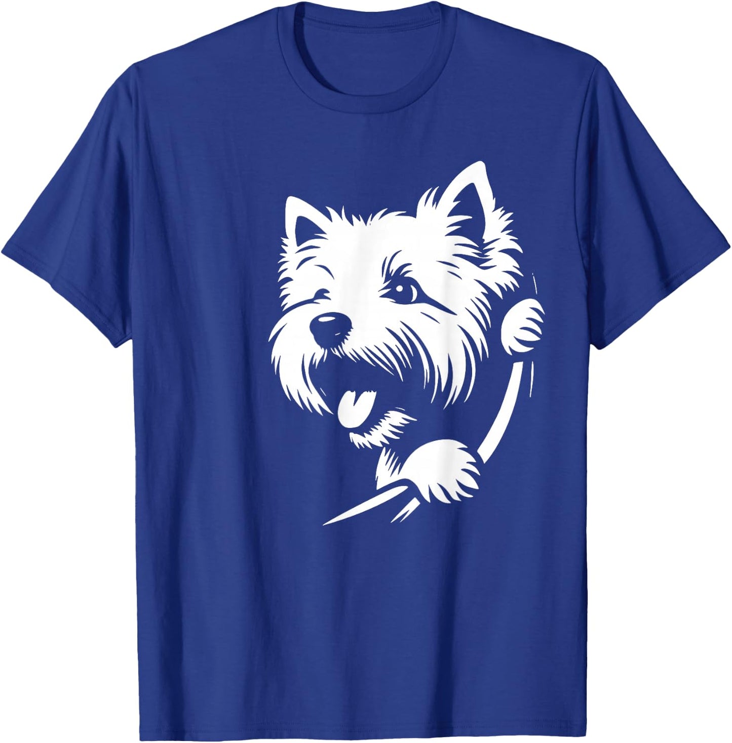 West Highland White Terrier spähender Hund Westie Design T-Shirt - T-Shirt | Royal