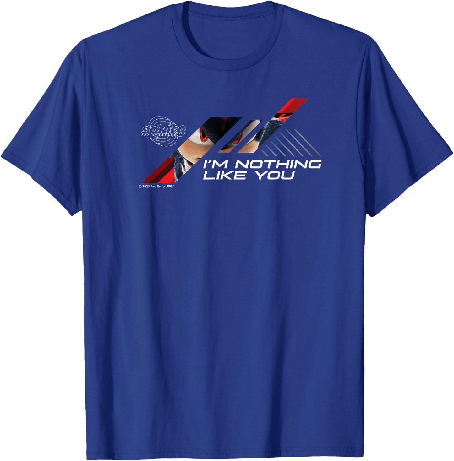 Sonic The Hedgehog 3 - Shadow I'm Nothing Like You T-Shirt - T-Shirt | Royal